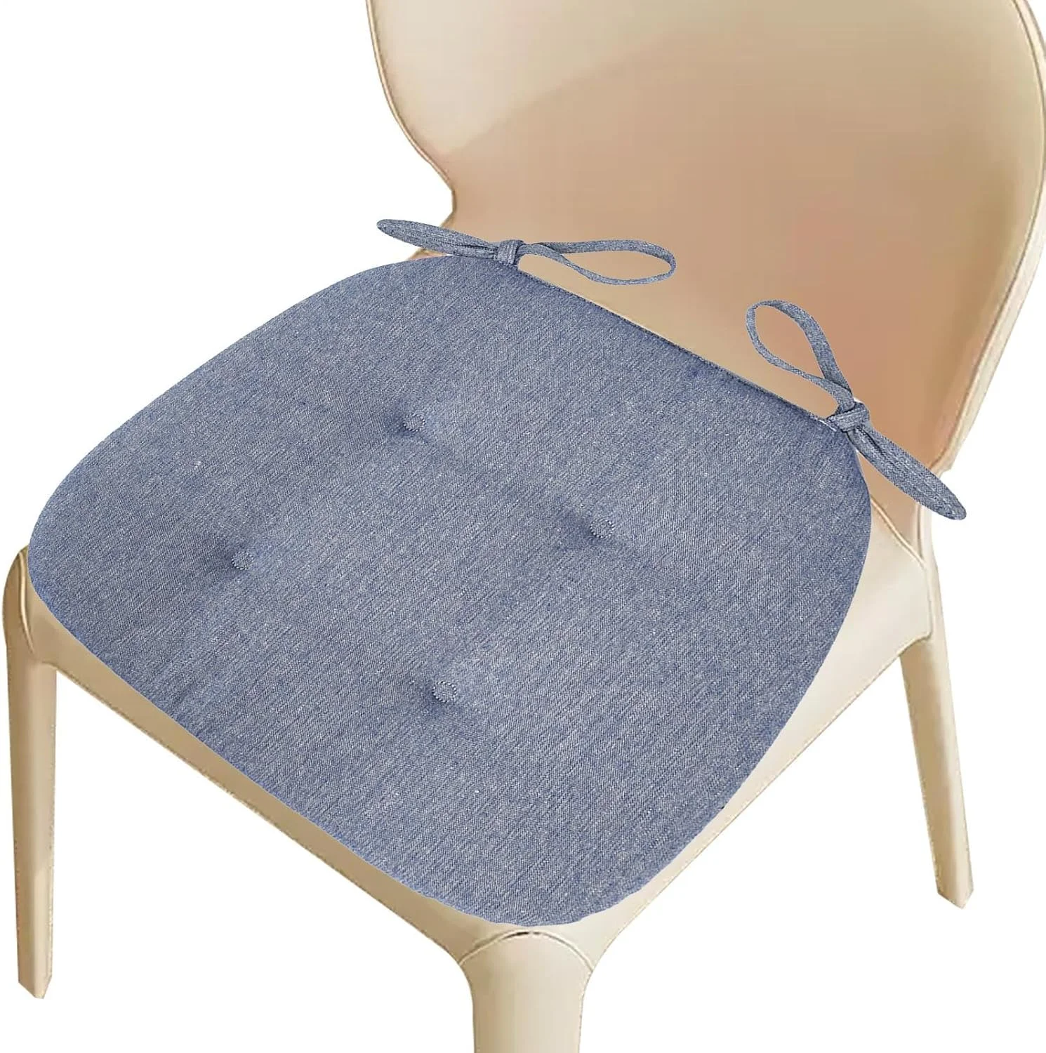 بالشتک صندلی غذاخوری، پدهای صندلی با بند - زیرانداز ضخیم نشیمن، بالشتک نرم و ضد لغزش صندلی برای محیط داخلی خانه و محل کار