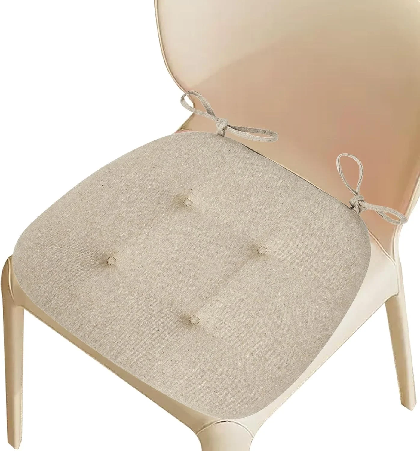 بالشتک صندلی غذاخوری، پدهای صندلی غذاخوری تنفسی با بند، پد ارگونومیک ضخیم شده، بالشتک صندلی، زیر نشیمن لغزنده برای خانه