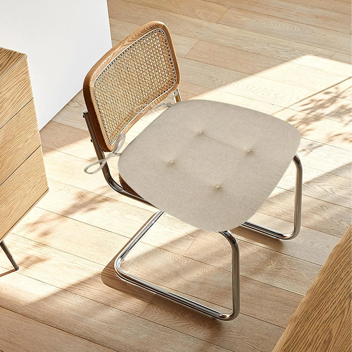 بالشتک صندلی آشپزخانه، پدهای صندلی برای صندلی های ناهارخوری با بند - پد ارگونومیک ضخیم شده، بالشتک صندلی ناهارخوری، زیرانداز نشیمن غیر لغزنده برای خانه بالشتک صندلی آشپزخانه، پدهای صندلی برای صندلی های ناهارخوری با بند - پد ارگونومیک ضخیم شده، بالشتک صندلی ناهارخوری، زیرانداز نشیمن غیر لغزنده برای خانه