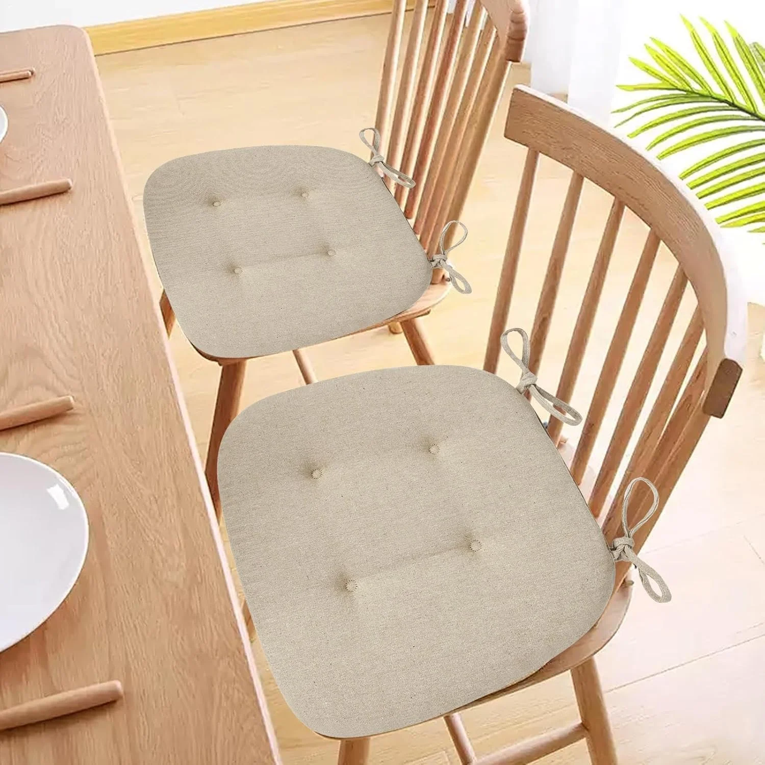 بالشتک صندلی غذاخوری، پدهای صندلی آشپزخانه با بند | زیرانداز ضخیم نشیمن، بالشتک نرم و ضد لغزش صندلی برای خانه و محل کار بالشتک صندلی غذاخوری، پدهای صندلی آشپزخانه با بند | زیرانداز ضخیم نشیمن، بالشتک نرم و ضد لغزش صندلی برای خانه و محل کار