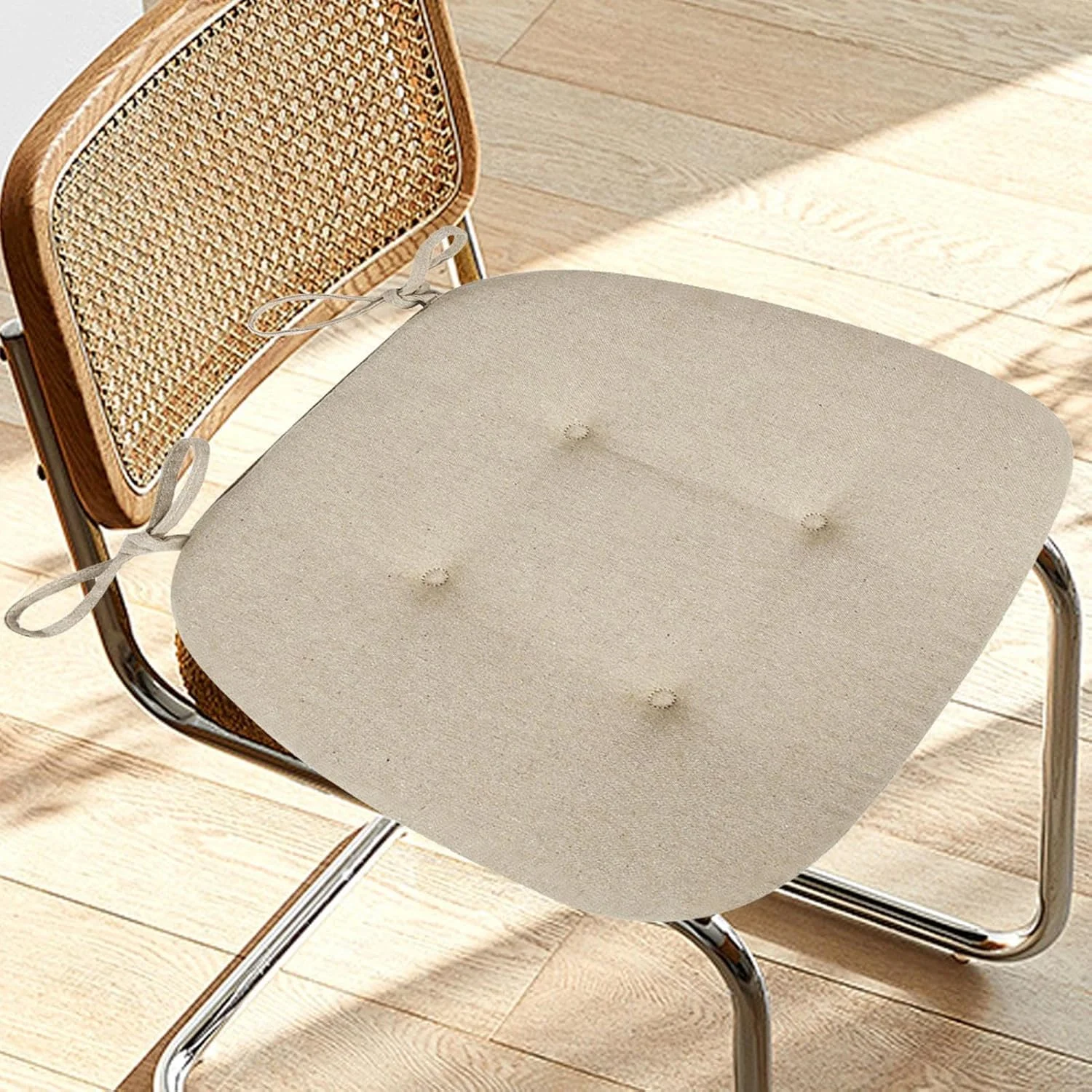 بالشتک صندلی غذاخوری، پدهای صندلی آشپزخانه با بند | زیرانداز ضخیم نشیمن، بالشتک نرم و ضد لغزش صندلی برای خانه و محل کار بالشتک صندلی غذاخوری، پدهای صندلی آشپزخانه با بند | زیرانداز ضخیم نشیمن، بالشتک نرم و ضد لغزش صندلی برای خانه و محل کار