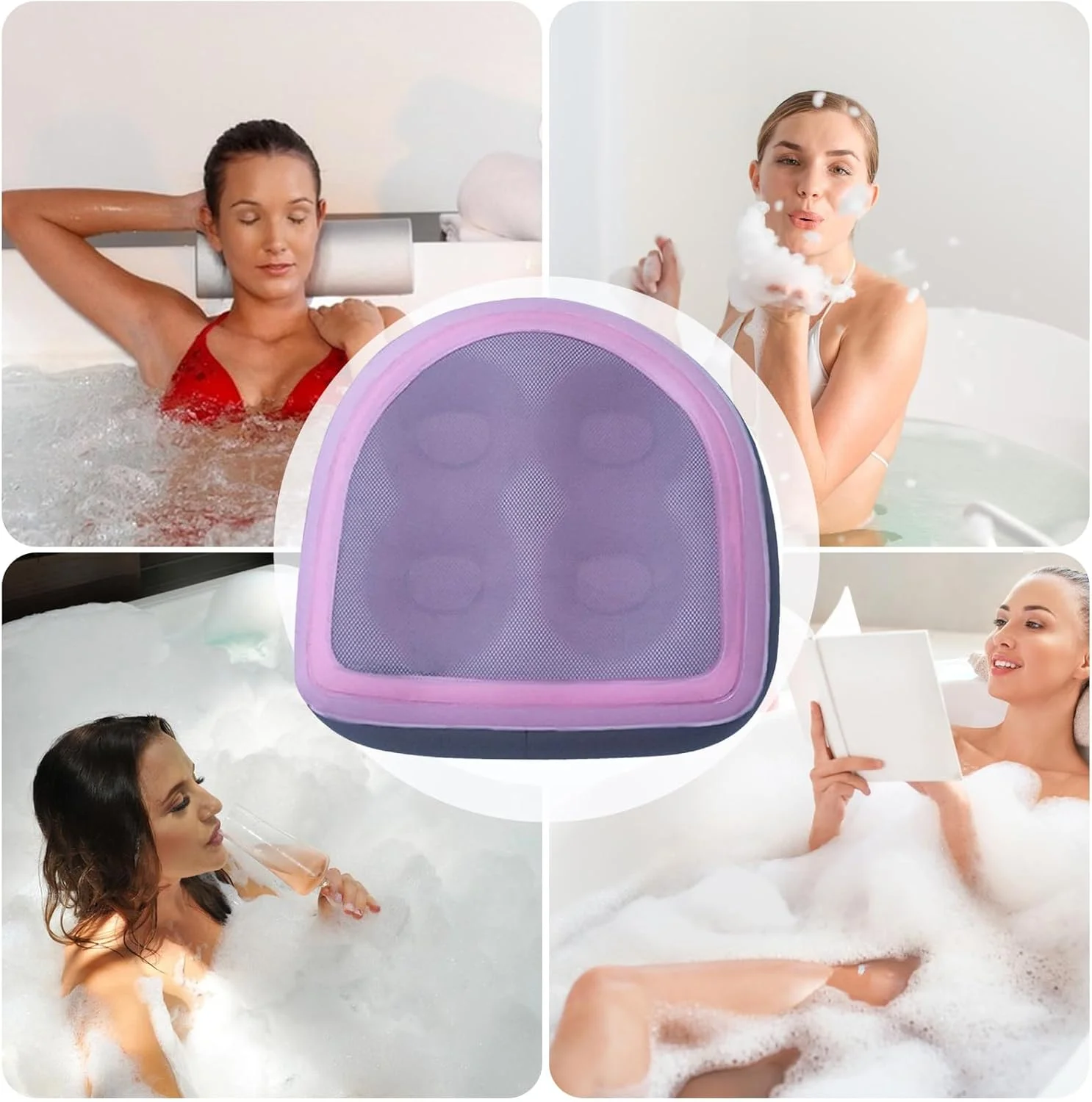 بالشتک بادی صندلی - بالشتک قابل حمل با ته ضد لغزش | بالشتک توری هوا برای کمپینگ، هواپیما، میز کار، خانه، رانندگی، استفاده روزانه در ماشین بالشتک بادی صندلی - بالشتک قابل حمل با ته ضد لغزش | بالشتک توری هوا برای کمپینگ، هواپیما، میز کار، خانه، رانندگی، استفاده روزانه در ماشین