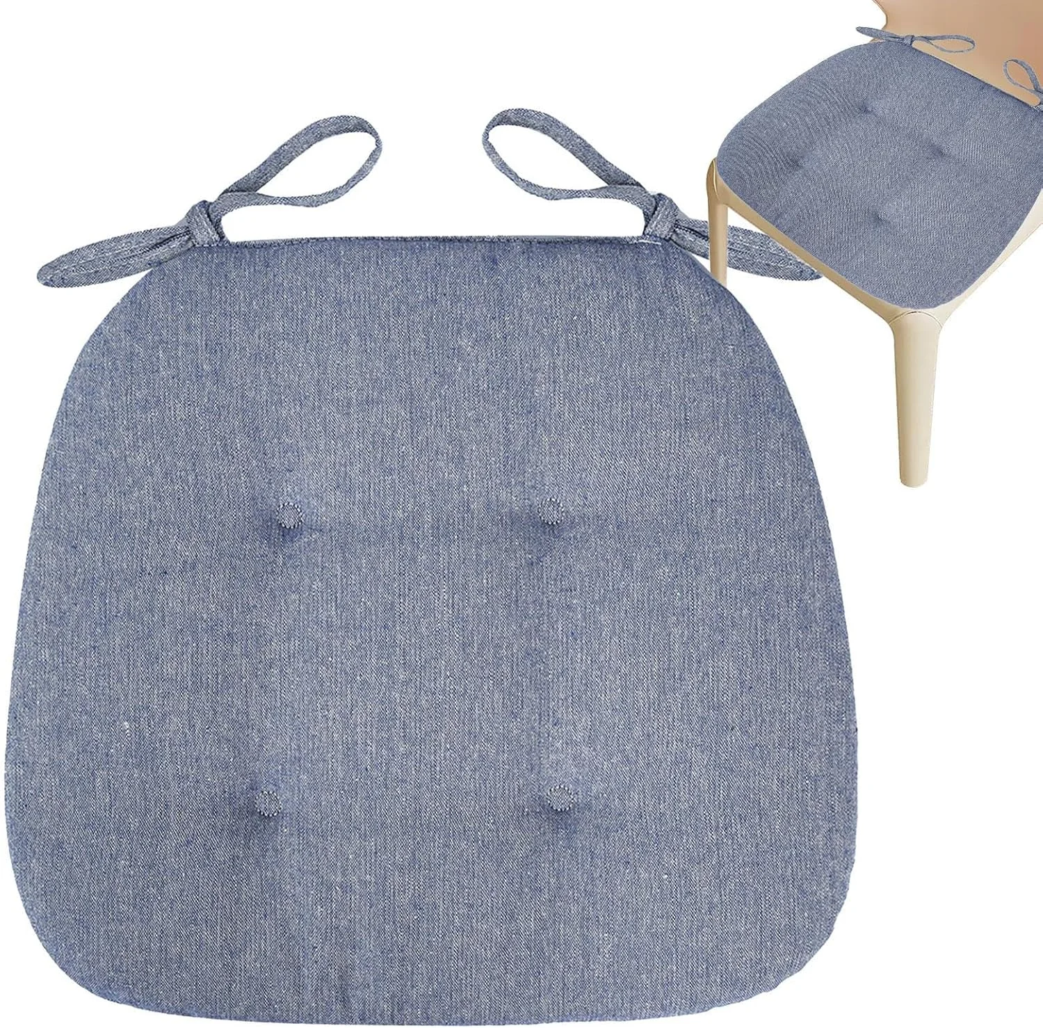 بالشتک صندلی غذاخوری - پدهای صندلی غذاخوری با بند، پد ارگونومیک ضخیم شده، تشک نرم نشیمن، بالشتک صندلی برای بزرگسالان، نوجوانان و دانش آموزان