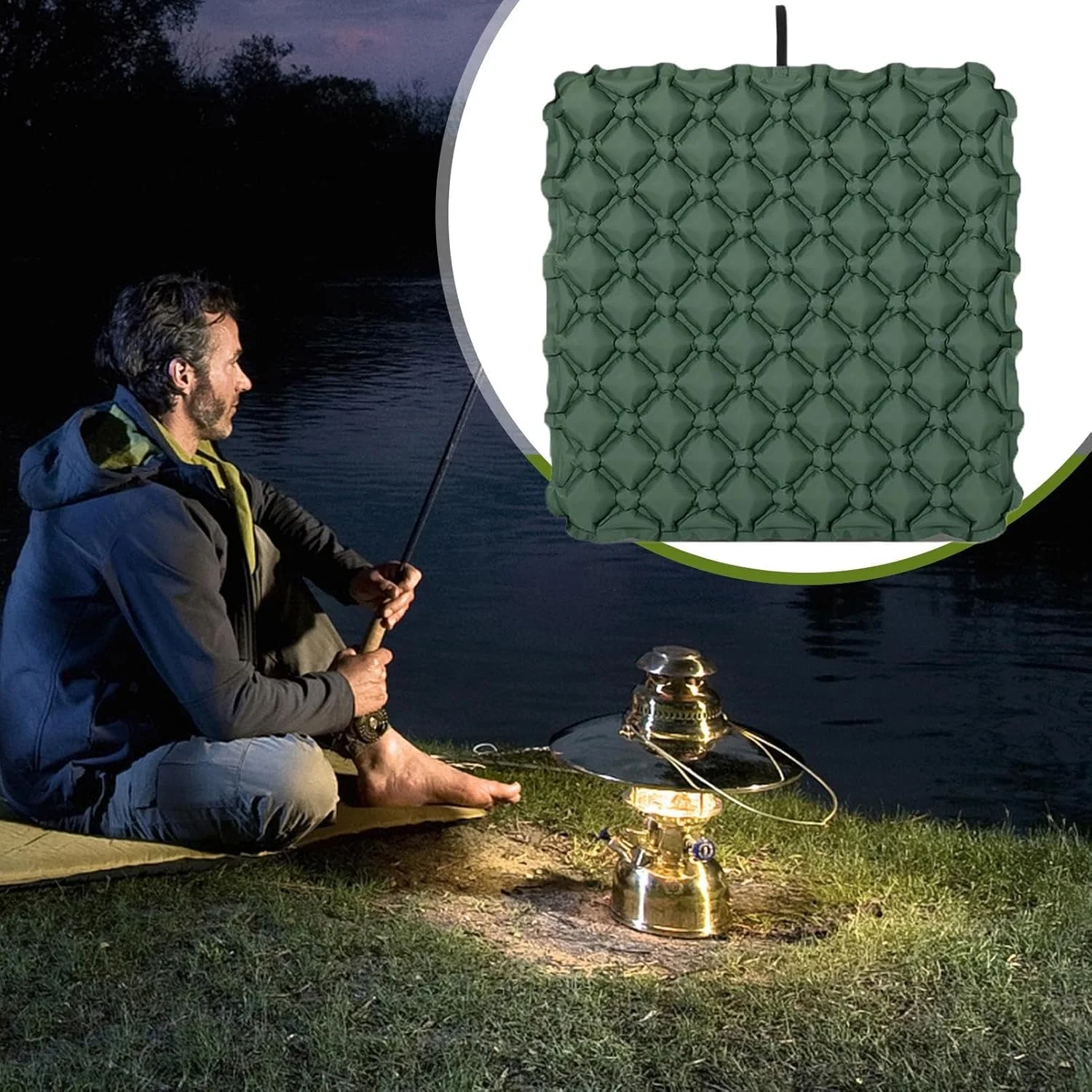 بالشتک صندلی بادی مسافرتی، بالشتک صندلی بادی - پد قابل حمل برای راحتی در رانندگی، کمپینگ، خوابگاه، میز، راننده، کامیون