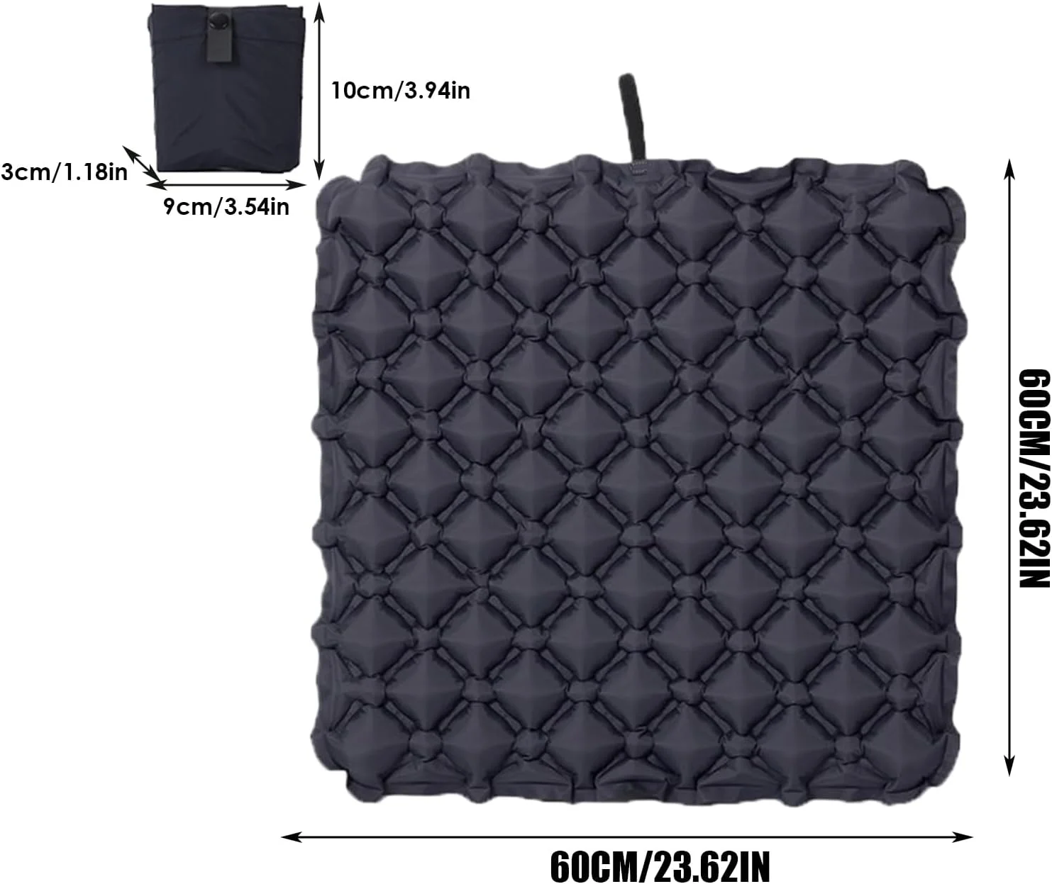 بالشتک بادی، کوسن صندلی هوا - پد تسکین دهنده قابل حمل برای نشستن برای میز کار، خوابگاه، راننده کامیون، محل کار، مسافرت، کمپینگ