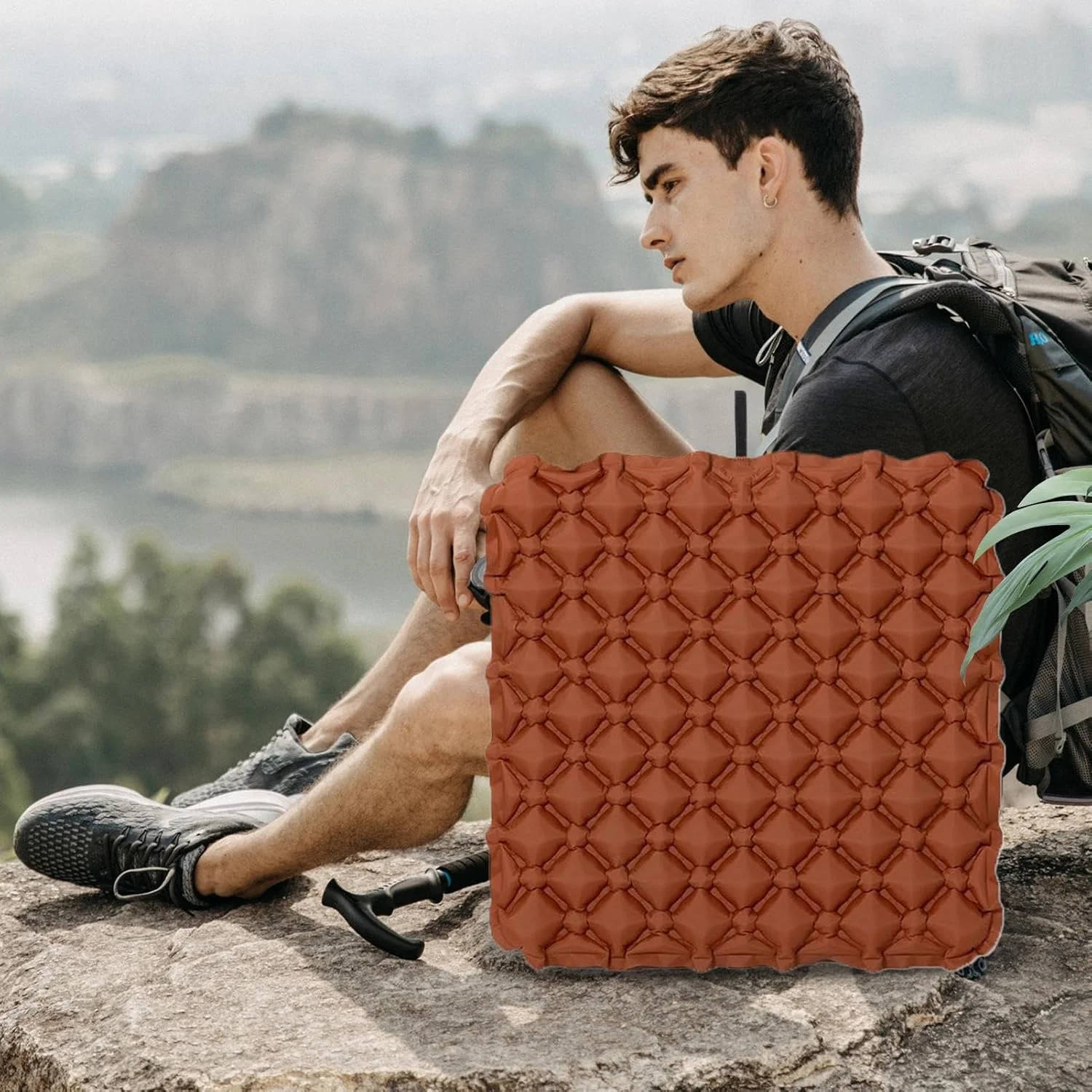 بالشتک بادی مسافرتی | بالشتک های بادی برای نشستن - پد قابل حمل برای استادیوم، رانندگی، کامیون، سفر، راننده، خوابگاه، محل کار، میز