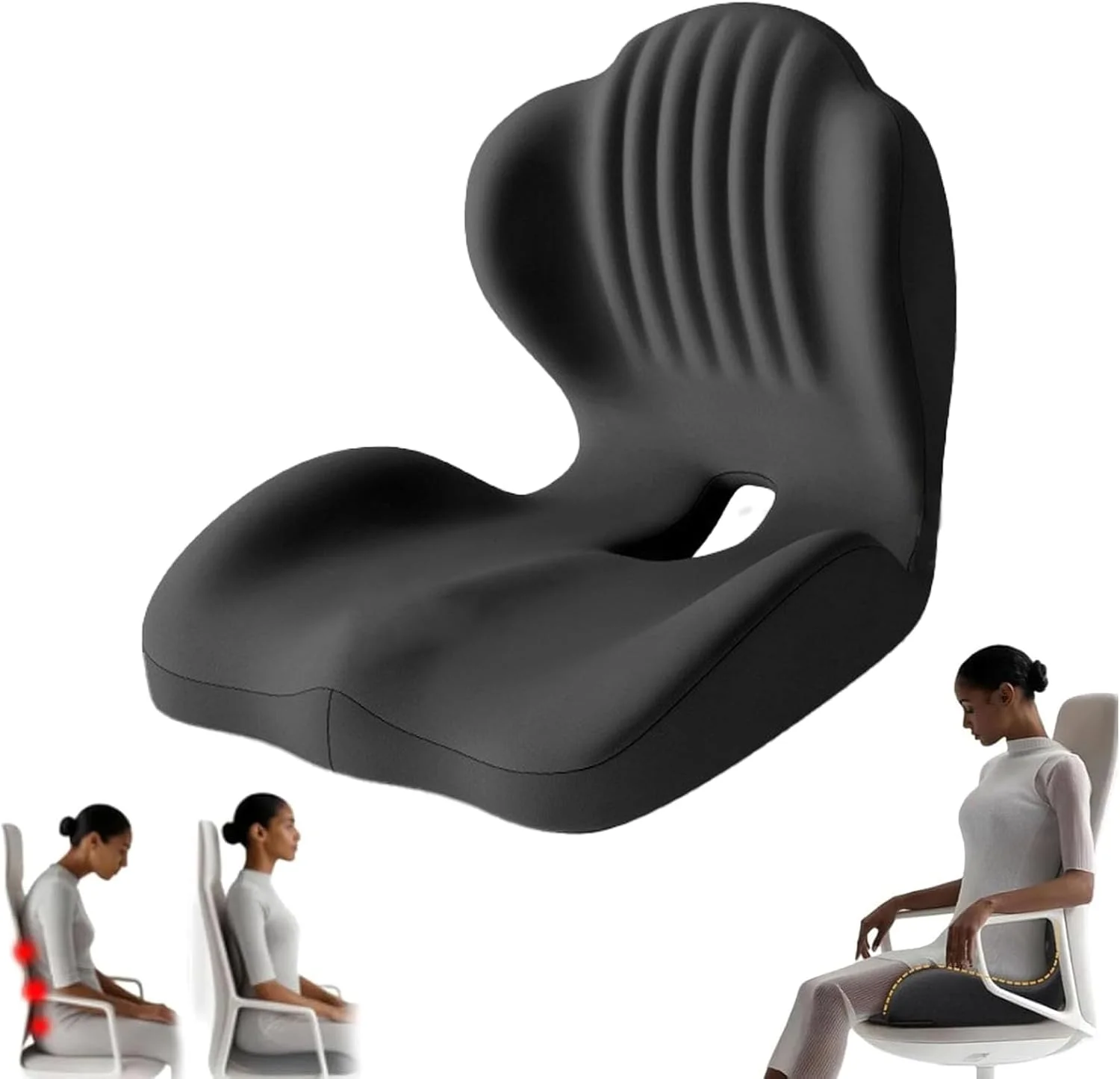 بالشتک صندلی و پشتی سویولی، پشتیبانی از کمر سویولی، بالشتک صندلی فوم حافظه دار ارگونومیک، بالشتک های یکپارچه صندلی L شکل، پشتیبانی از کمر و تسکین سیاتیک برای نشستن طولانی مدت (مشکی) بالشتک صندلی و پشتی سویولی، پشتیبانی از کمر سویولی، بالشتک صندلی فوم حافظه دار ارگونومیک، بالشتک های یکپارچه صندلی L شکل، پشتیبانی از کمر و تسکین سیاتیک برای نشستن طولانی مدت (مشکی)