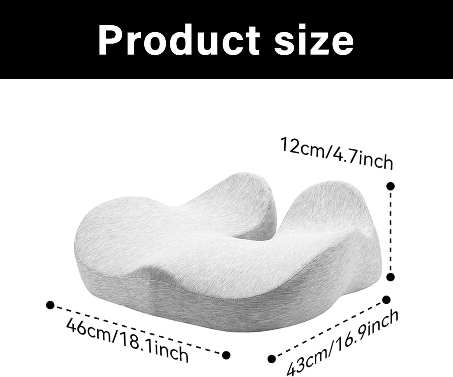 بالشتک صندلی فوم حافظه دار ارگونومیک برای صندلی ماشین اداری، دنبالچه و تراز با روکش قابل شستشو