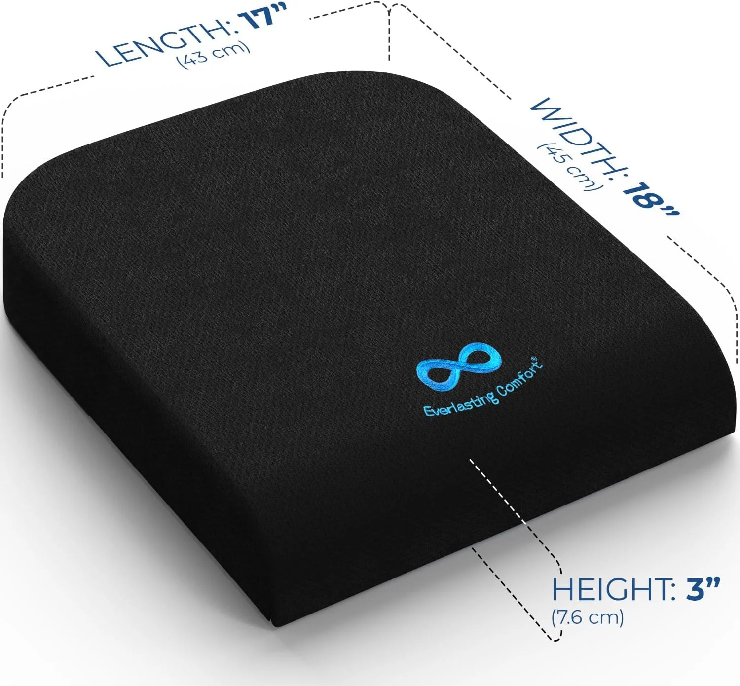 بالشتک فوم حافظه‌دار ژلی Everlasting Comfort - کاهش فشار برای ویلچر، اسکوترهای حرکتی، صندلی‌های اداری - راحتی و پشتیبانی عالی