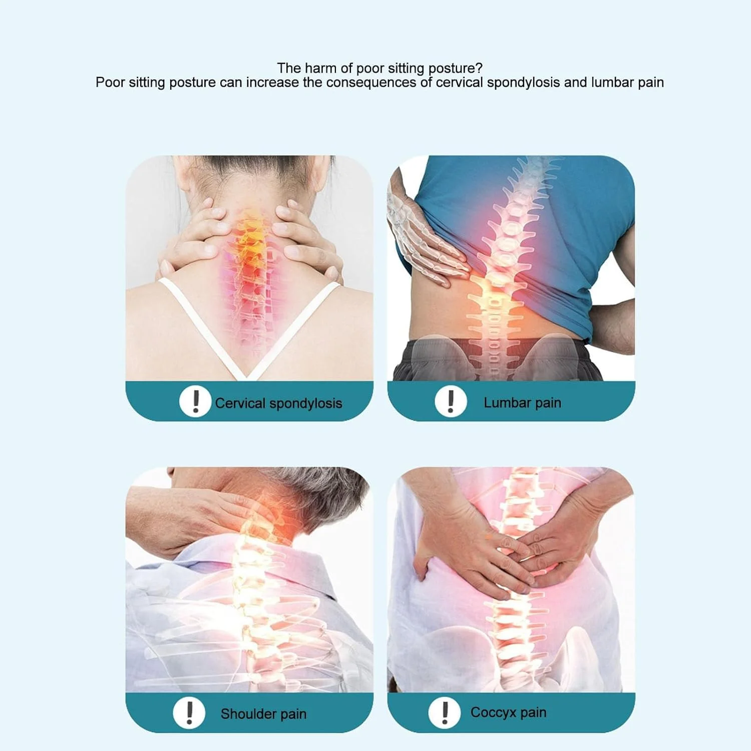 پشتیبانی ارگونومیک از کمر صندلی، کوسن صندلی اداری، پشتیبانی کمری برای صندلی، اصلاح کننده وضعیت بدنی قابل حمل، کوسن صندلی خودرو با طراحی گلبرگی برای محافظت از کمر (مشکی)