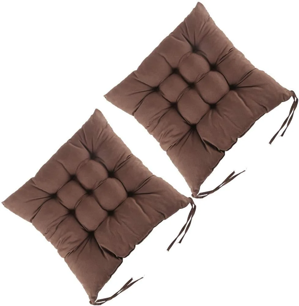 ست 2 عددی بالشتک صندلی، کوسن صندلی نرم و با کیفیت برای صندلی غذاخوری، فضای باز باغ، دفتر، اتاق نشیمن 38x38 سانتی متر