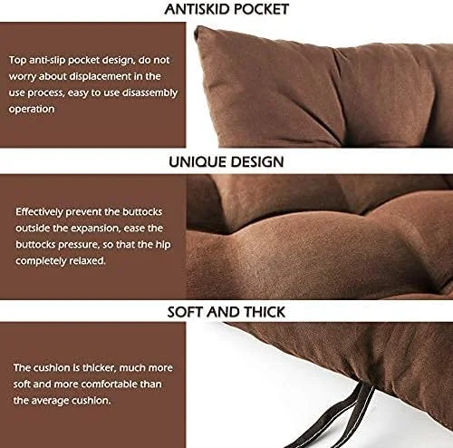 ست 2 عددی بالشتک صندلی، کوسن صندلی نرم و با کیفیت برای صندلی غذاخوری، فضای باز باغ، دفتر، اتاق نشیمن 38x38 سانتی متر