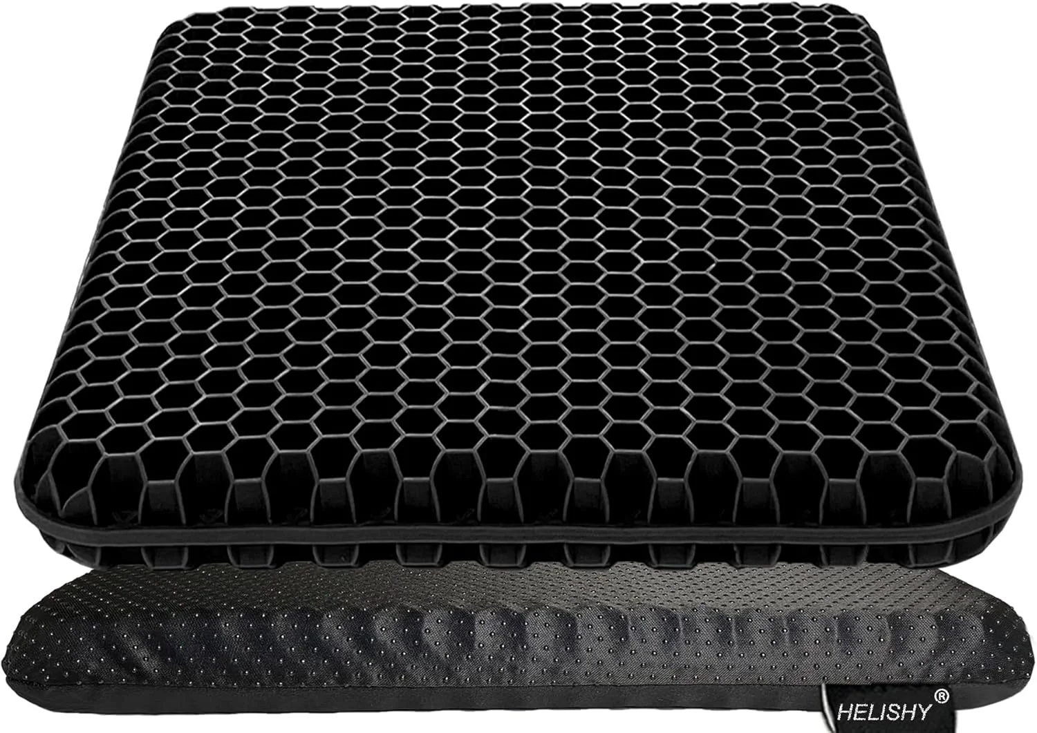 بالشتک صندلی ژله ای برای نشستن طولانی مدت - بالشتک ویلچر برای زخم بستر - بالشتک صندلی ماشین اداری برای دنبالچه، سیاتیک، کمر، باسن و درد استخوان دنبالچه - بالشتک صندلی تخم مرغی با روکش ضد لغزش، مشکی بالشتک صندلی ژله ای برای نشستن طولانی مدت - بالشتک ویلچر برای زخم بستر - بالشتک صندلی ماشین اداری برای دنبالچه، سیاتیک، کمر، باسن و درد استخوان دنبالچه - بالشتک صندلی تخم مرغی با روکش ضد لغزش، مشکی