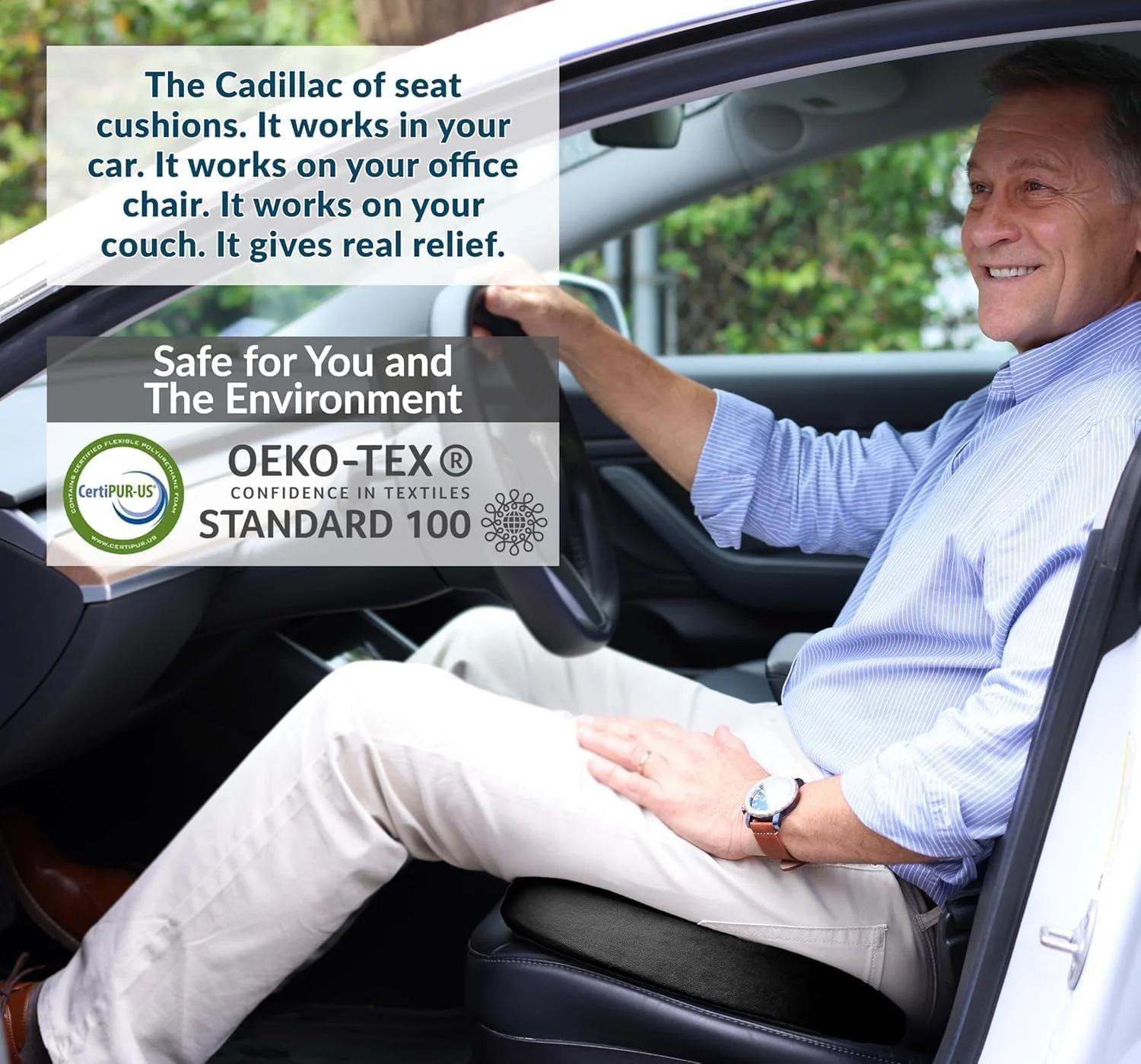 بالشتک صندلی ژله ای تقویت شده - بالشتک صندلی اداری - بالشتک دنبالچه فوم مموری و ژل ضد لغزش برای درد دنبالچه - بالشتک صندلی ماشین صندلی میز رانندگی - تسکین درد سیاتیک و کمر (مشکی) بالشتک صندلی ژله ای تقویت شده - بالشتک صندلی اداری - بالشتک دنبالچه فوم مموری و ژل ضد لغزش برای درد دنبالچه - بالشتک صندلی ماشین صندلی میز رانندگی - تسکین درد سیاتیک و کمر (مشکی)