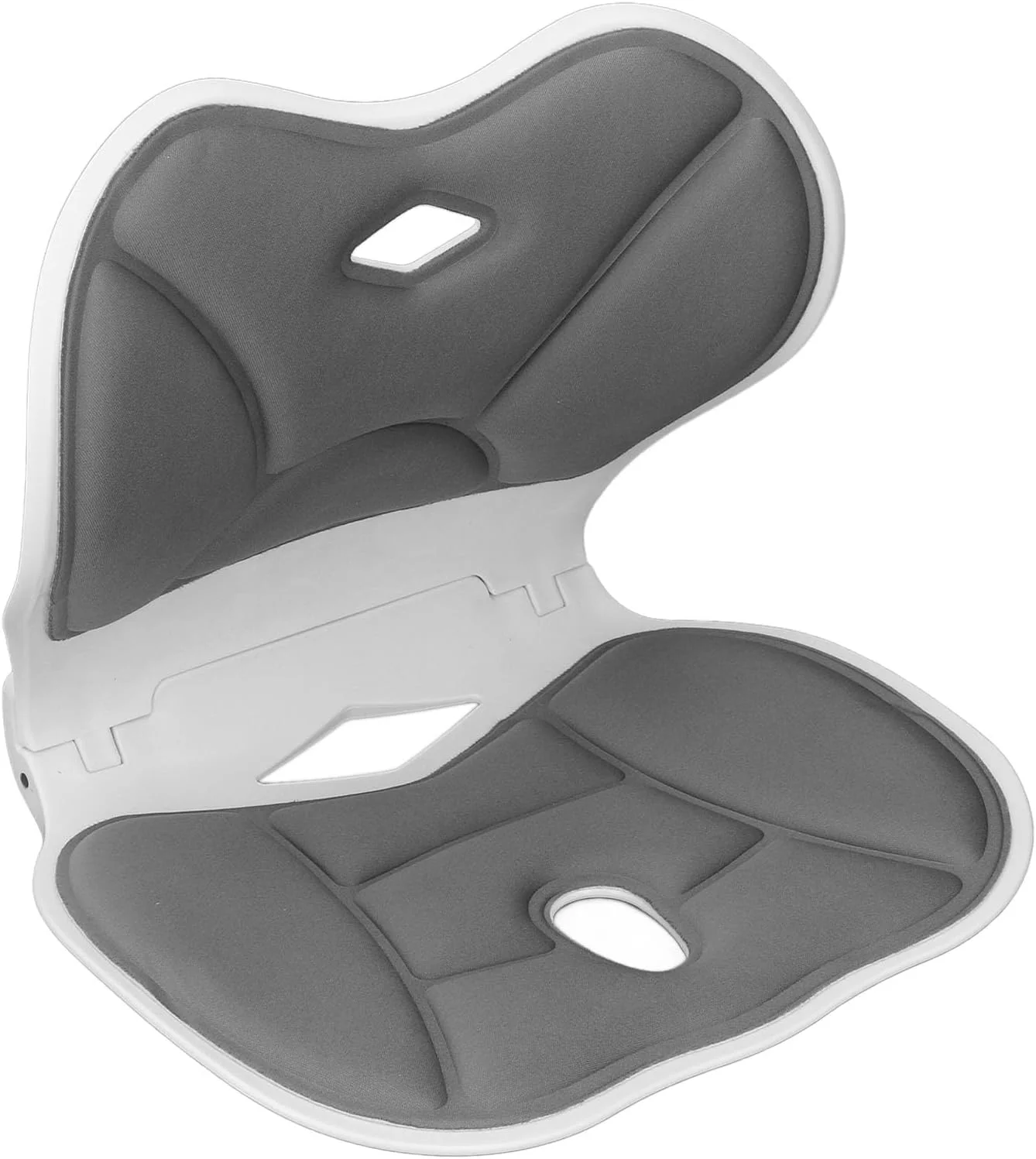 پشتی صندلی ارگونومیک gernie، صاف کننده کمر برای اصلاح وضعیت بدنی مناسب و تسکین درد کمر، کوسن صندلی برای صندلی ها و صندلی زمینی (خاکستری)