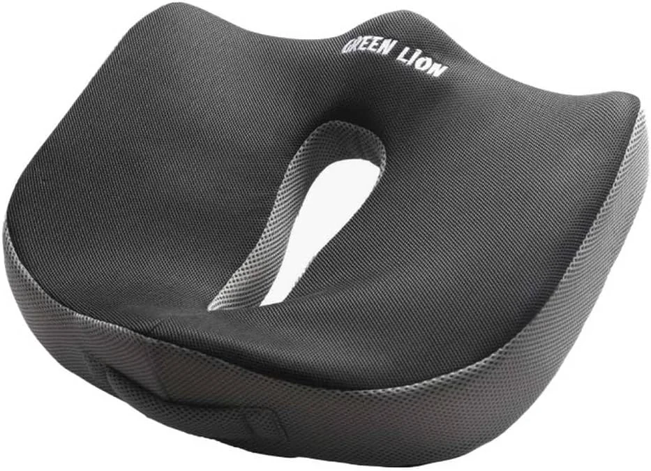 بالشتک صندلی طبی گرین لاین با فوم حافظه دار، قابل حمل، سازگار با پوست، پارچه نرم، 100% فوم پلی یورتان - مشکی