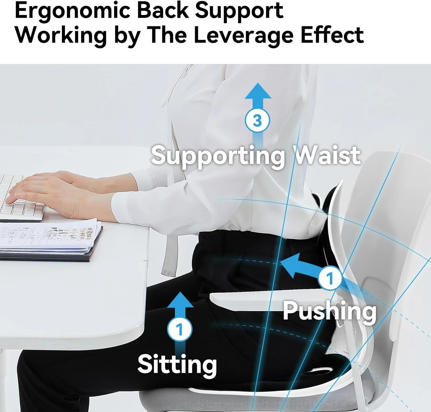 بالشتک صندلی ارگونومیک گلدن هوم برای اصلاح وضعیت بدن | پشتیبانی از کمر و دنبالچه | فوم حافظه دار برای دفتر، خانه و ماشین (خاکستری) بالشتک صندلی ارگونومیک گلدن هوم برای اصلاح وضعیت بدن | پشتیبانی از کمر و دنبالچه | فوم حافظه دار برای دفتر، خانه و ماشین (خاکستری)