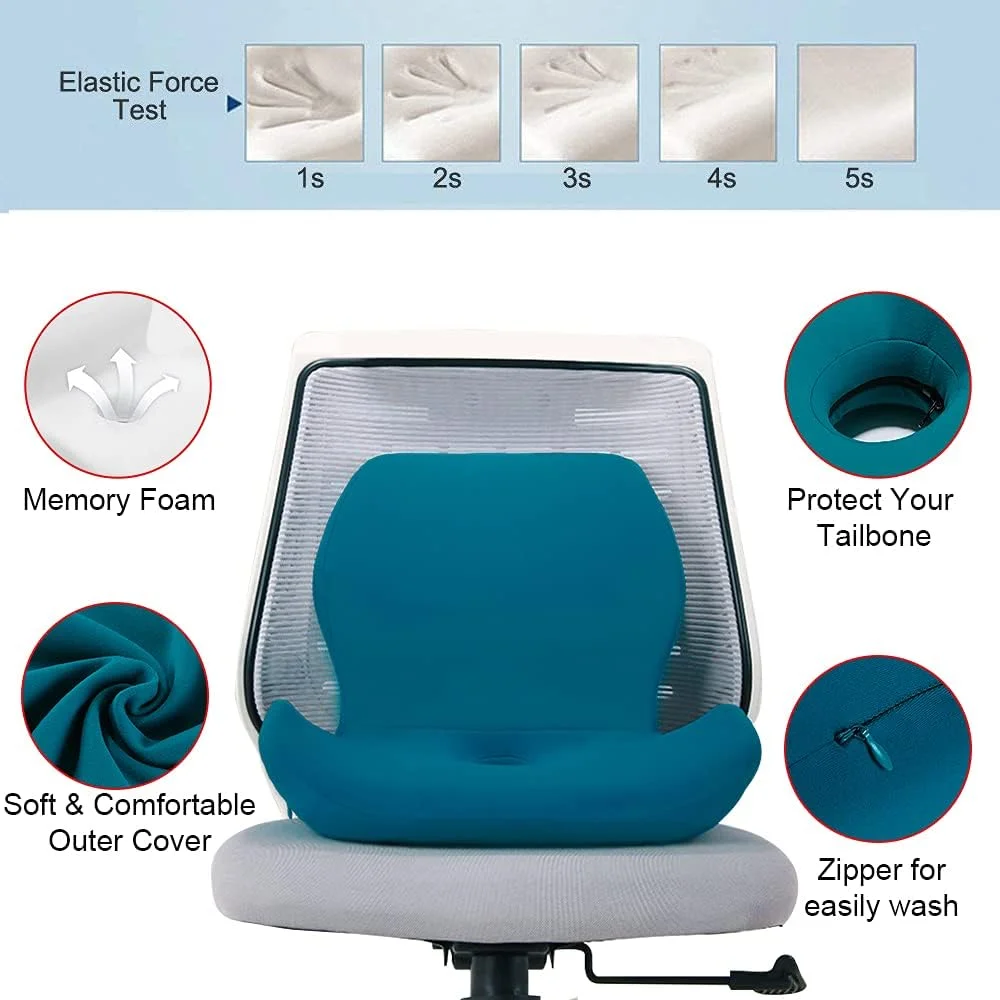 ست کوسن صندلی و پشتی طبی گلوکلاز، فوم حافظه دار، ارگونومیک، مناسب برای صندلی اداری، خودرو، کامیون، تسکین درد کمر، دنبالچه و سیاتیک (سبز) ست کوسن صندلی و پشتی طبی گلوکلاز، فوم حافظه دار، ارگونومیک، مناسب برای صندلی اداری، خودرو، کامیون، تسکین درد کمر، دنبالچه و سیاتیک (سبز)