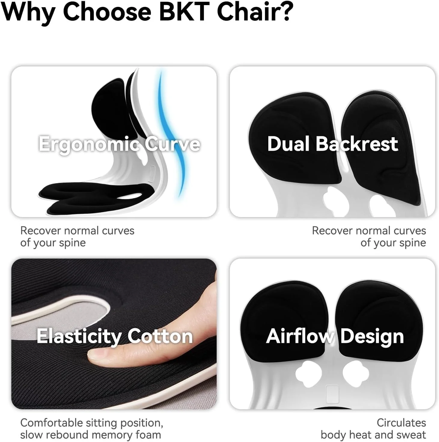 بالشتک صندلی ارگونومیک گلدن هوم برای اصلاح وضعیت بدن | پشتیبانی از کمر و دنبالچه | فوم حافظه دار برای دفتر، خانه و ماشین (خاکستری) بالشتک صندلی ارگونومیک گلدن هوم برای اصلاح وضعیت بدن | پشتیبانی از کمر و دنبالچه | فوم حافظه دار برای دفتر، خانه و ماشین (خاکستری)