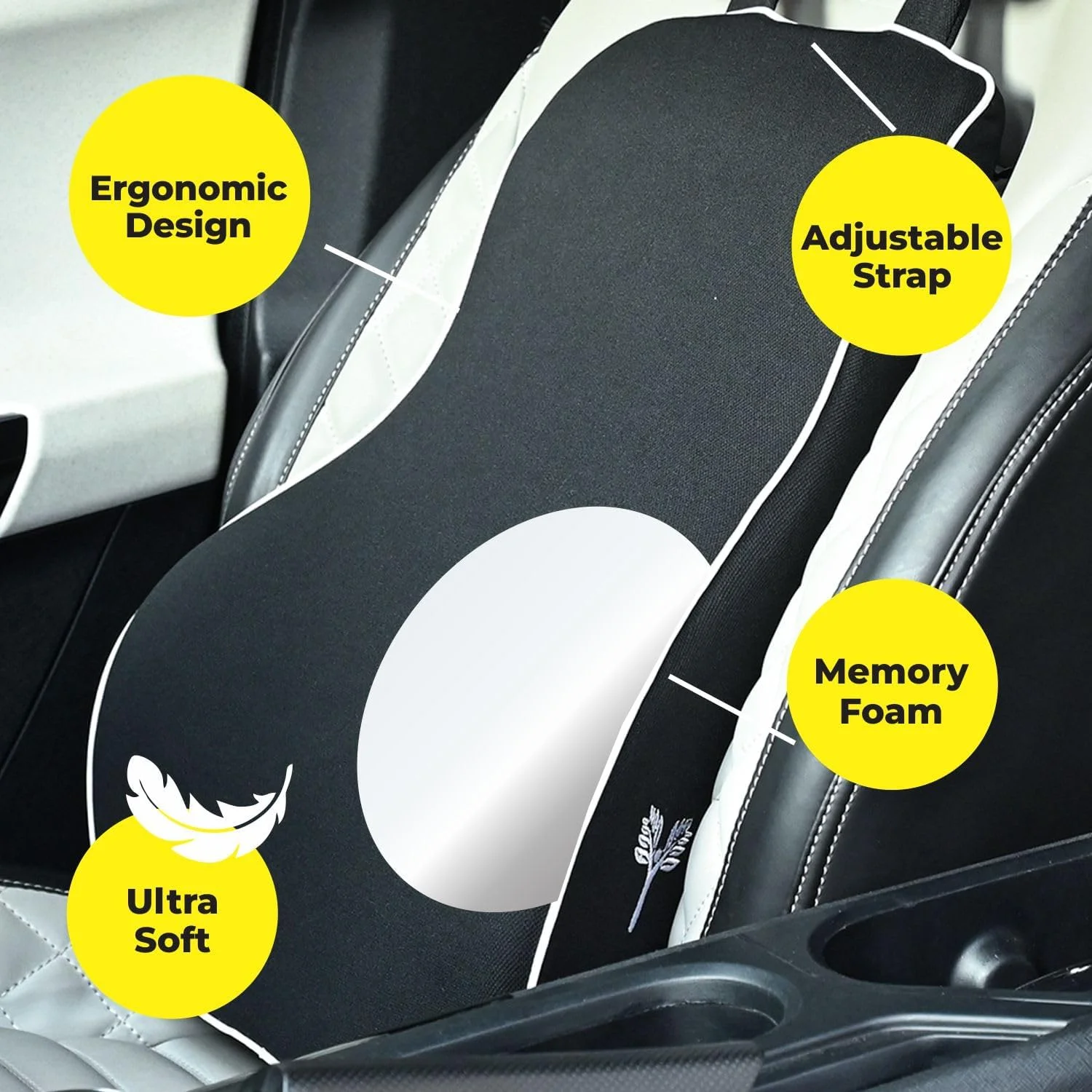 تکیه گاه طبی صندلی خودرو گرین هلث مدل SitRight Pro، فوم حافظه دار، پشتیبانی کامل از کمر، کوسن پشتی صندلی خودرو برای صندلی اداری تکیه گاه طبی صندلی خودرو گرین هلث مدل SitRight Pro، فوم حافظه دار، پشتیبانی کامل از کمر، کوسن پشتی صندلی خودرو برای صندلی اداری