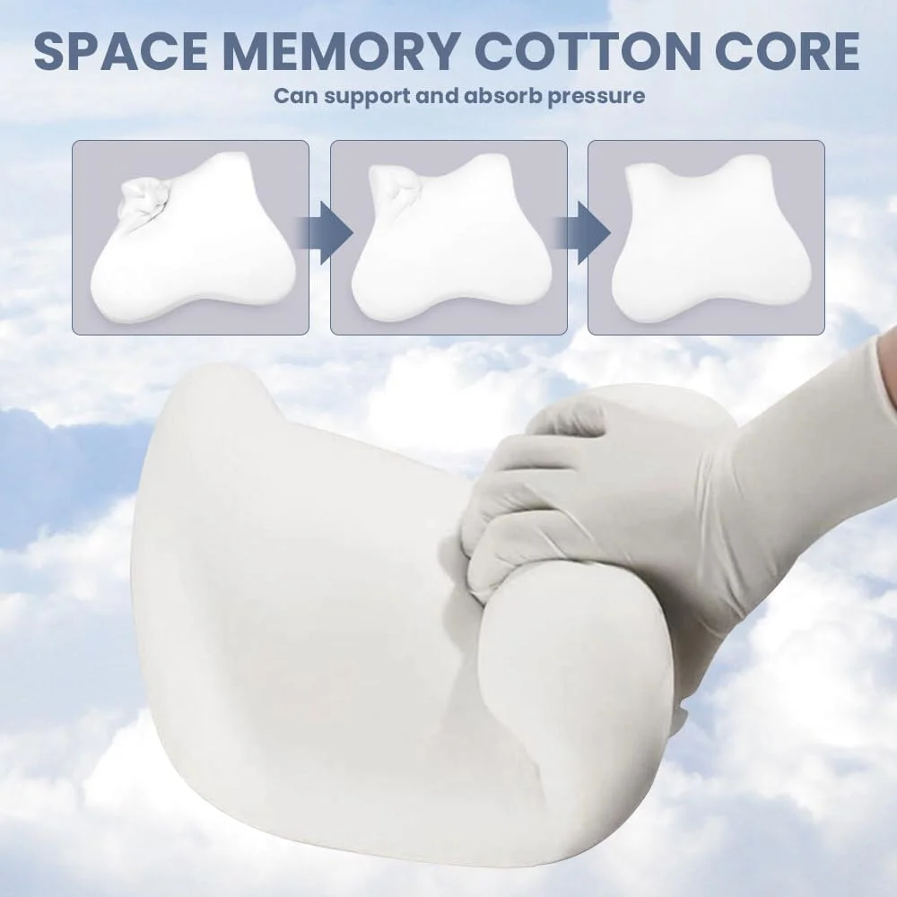 بالشتک پشتیبانی سر و کمر خودرو، پشتیبانی سر و کمر خودرو، بالشتک ارگونومیک پشتی سر و کمر صندلی خودرو، ست بالشتک پشتی سر و کمر خودرو برای تسکین درد گردن و کمر (خاکستری)