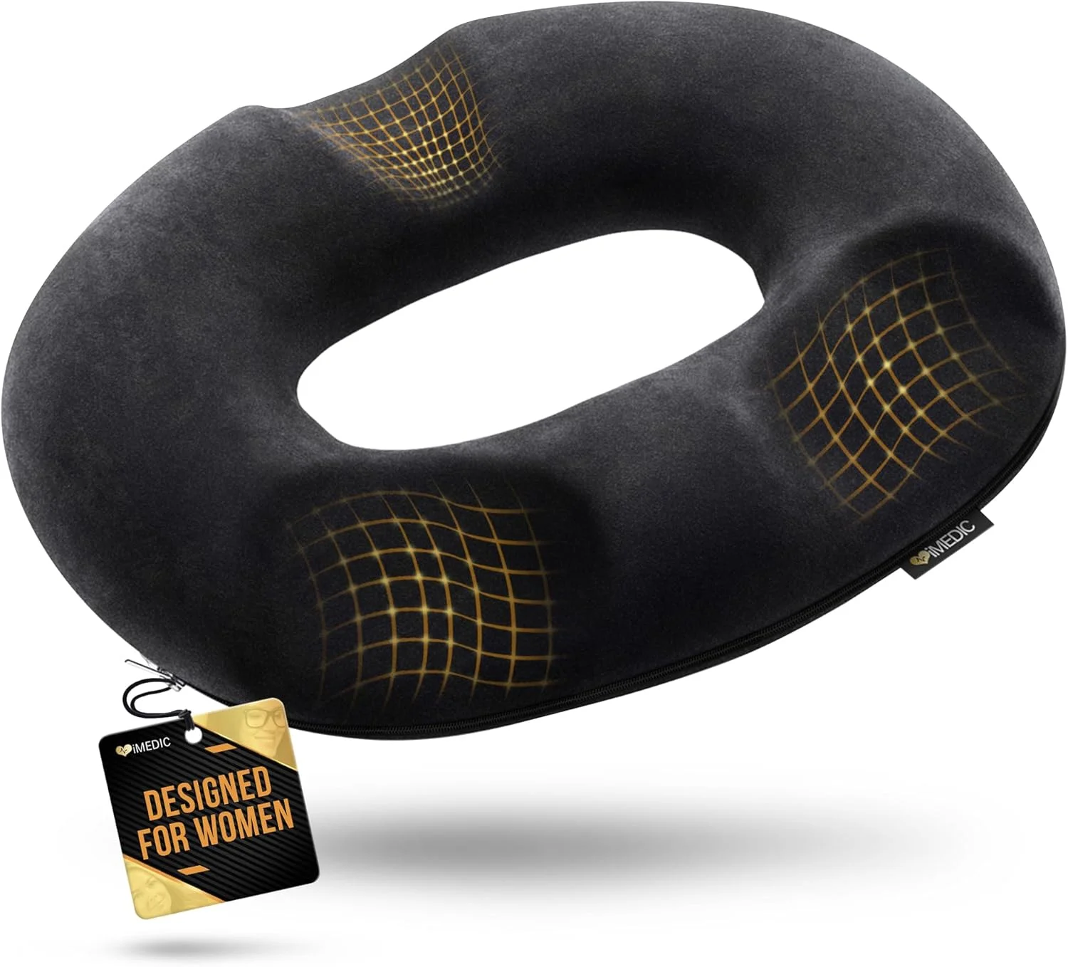 بالشتک دوناتی آیمدیک برای بانوان - 1 عدد بالشتک صندلی مشکی برای درد بعد از زایمان - بالشتک صندلی اداری مموری فوم - بالشتک فشار برای نشیمنگاه - بالشتک دنبالچه برای درد دنبالچه بالشتک دوناتی آیمدیک برای بانوان - 1 عدد بالشتک صندلی مشکی برای درد بعد از زایمان - بالشتک صندلی اداری مموری فوم - بالشتک فشار برای نشیمنگاه - بالشتک دنبالچه برای درد دنبالچه