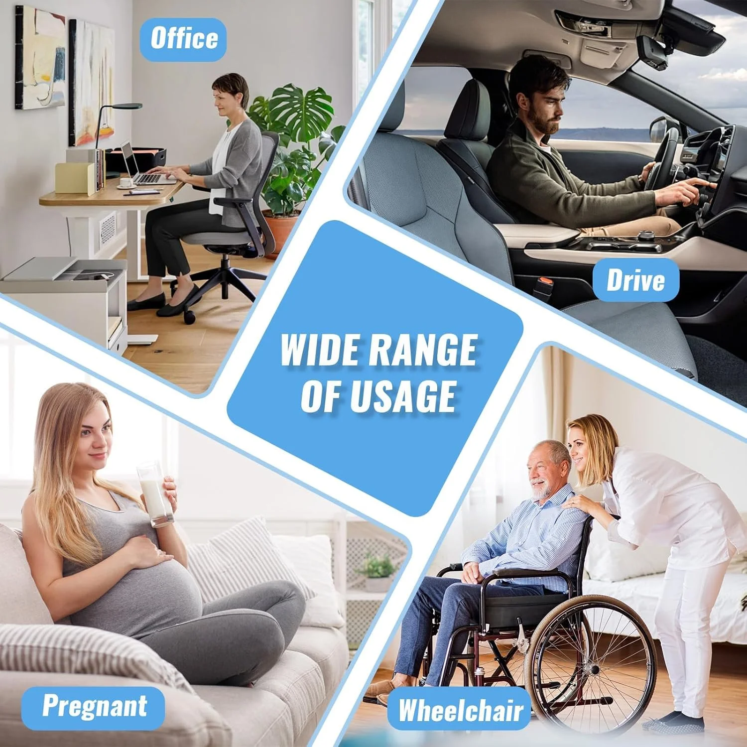 بالشتک ژله ای لانه زنبوری صندلی با روکش قابل جابجایی - پشتیبانی دنبالچه U شکل برای تسکین درد دنبالچه، پد کاهش فشار برای صندلی اداری و ماشین (راحتی ارگونومیک برای نشستن طولانی)