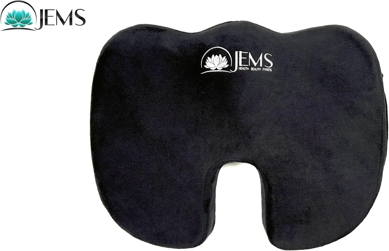 بالشتک صندلی فوم حافظه دار با ژل JEMS. تسکین و راحتی برای کمر، دنبالچه و سیاتیک. موارد استفاده: خانه، دفتر، خودرو، وسایل حرکتی