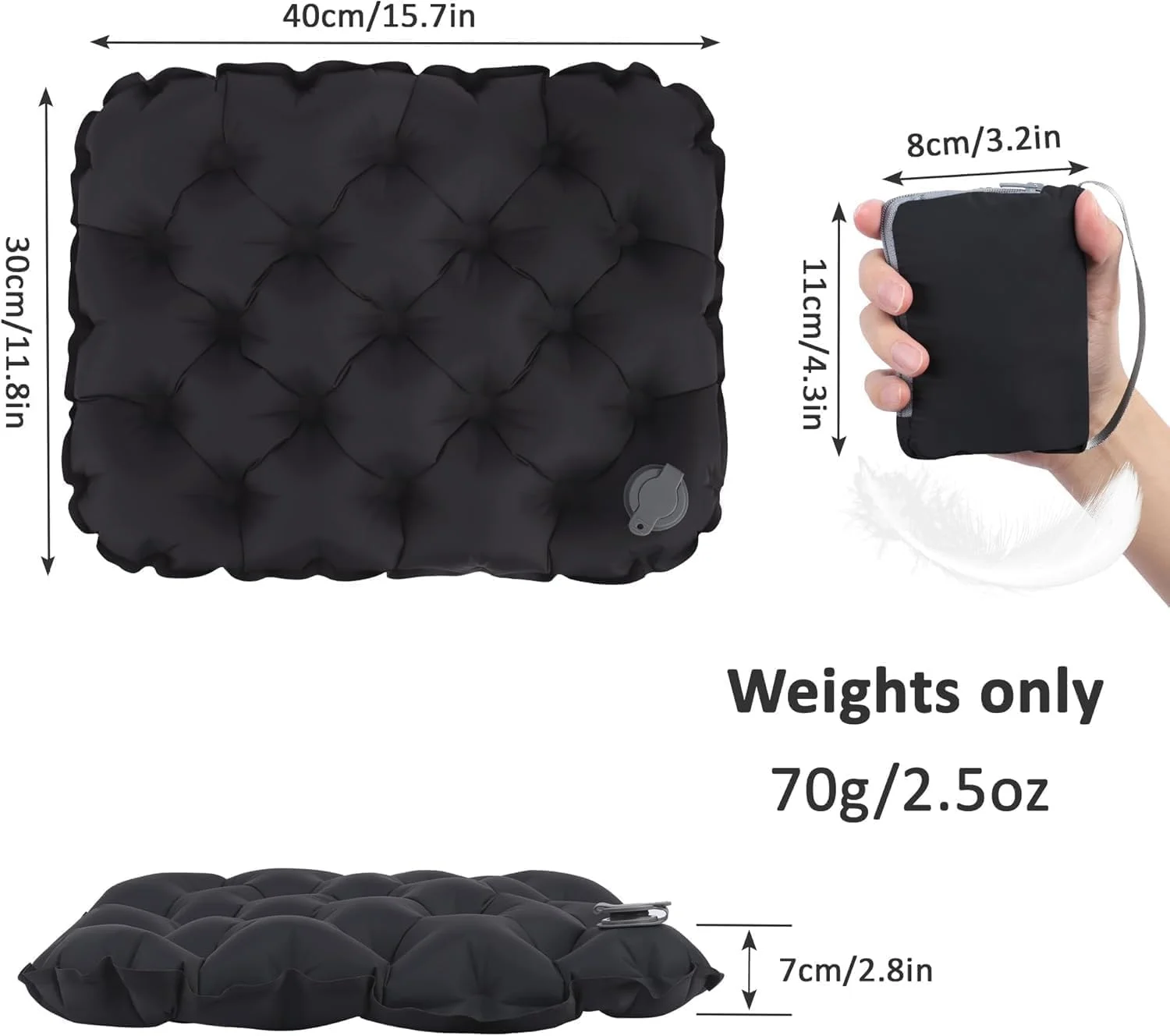 بالشتک بادی صندلی Joyzzz، پد صندلی مسافرتی قابل حمل با فشار هوای قابل تنظیم، کوسن راحت برای صندلی اداری، کمپینگ و تسکین نشستن طولانی مدت بالشتک بادی صندلی Joyzzz، پد صندلی مسافرتی قابل حمل با فشار هوای قابل تنظیم، کوسن راحت برای صندلی اداری، کمپینگ و تسکین نشستن طولانی مدت