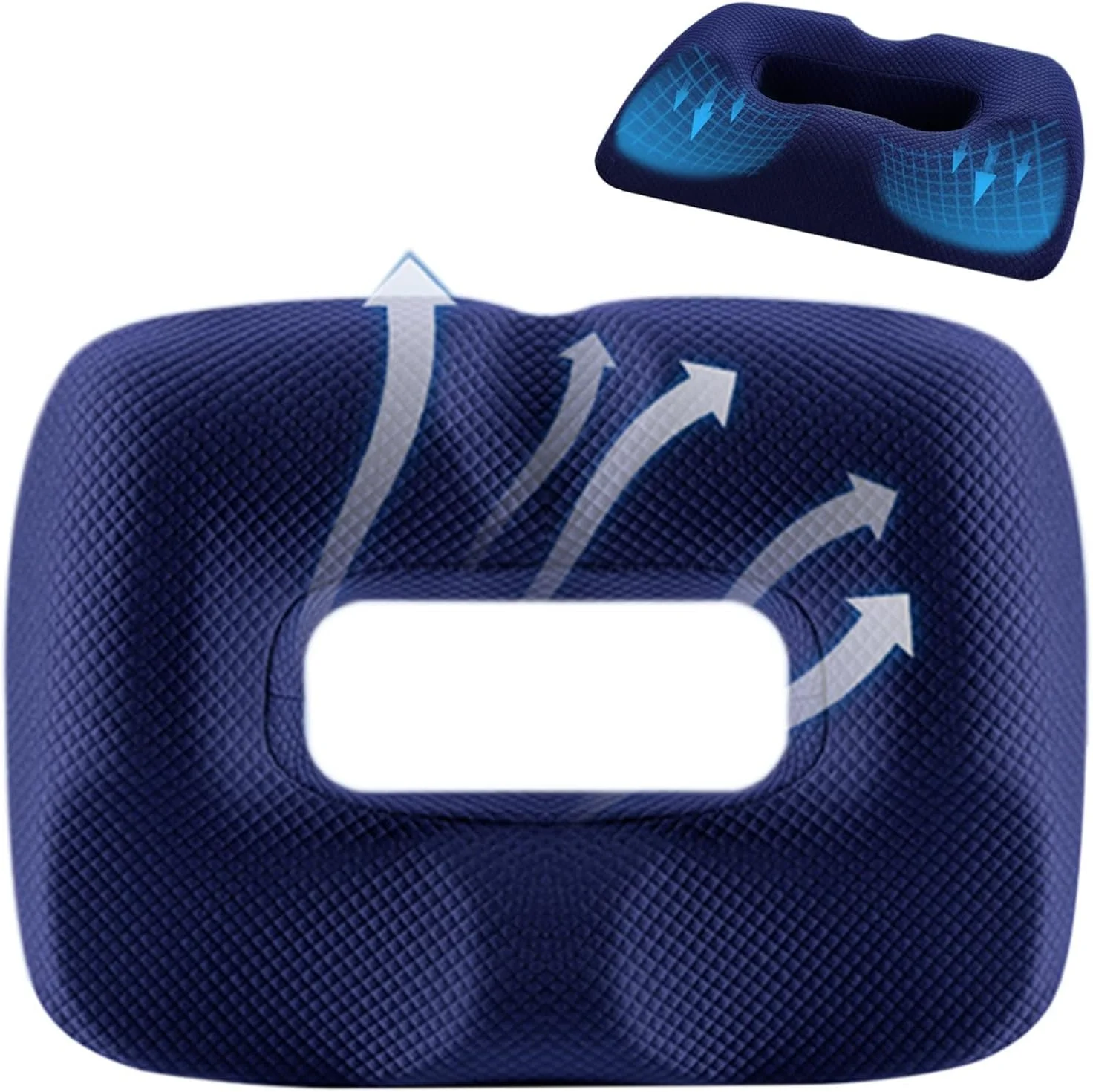 کوسن صندلی فوم حافظهدار KASTWAVE، کوسن دوناتی صندلی با طراحی ارگونومیک ارتوپدی، کوسن دنبالچه برای تسکین درد دنبالچه، بواسیر، ماشین، صندلی اداری، ویلچر (آبی) کوسن صندلی فوم حافظهدار KASTWAVE، کوسن دوناتی صندلی با طراحی ارگونومیک ارتوپدی، کوسن دنبالچه برای تسکین درد دنبالچه، بواسیر، ماشین، صندلی اداری، ویلچر (آبی)