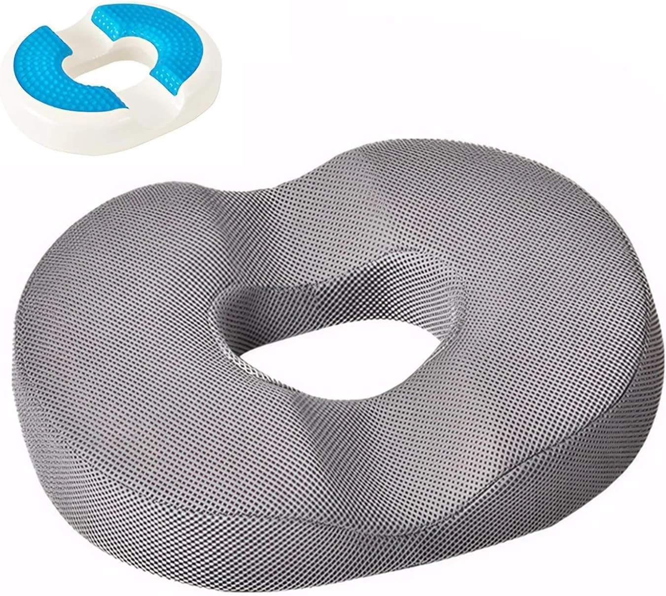 بالشتک صندلی دوناتی KASTWAVE - ترکیب ژل و مموری فوم | تسکین دهنده سیاتیک، درد دنبالچه | طراحی ضد لغزش، کاهش فشار | برای ویلچر، صندلی اداری/میز، ماشین، هواپیما، نشستن طولانی مدت بالشتک صندلی دوناتی KASTWAVE - ترکیب ژل و مموری فوم | تسکین دهنده سیاتیک، درد دنبالچه | طراحی ضد لغزش، کاهش فشار | برای ویلچر، صندلی اداری/میز، ماشین، هواپیما، نشستن طولانی مدت