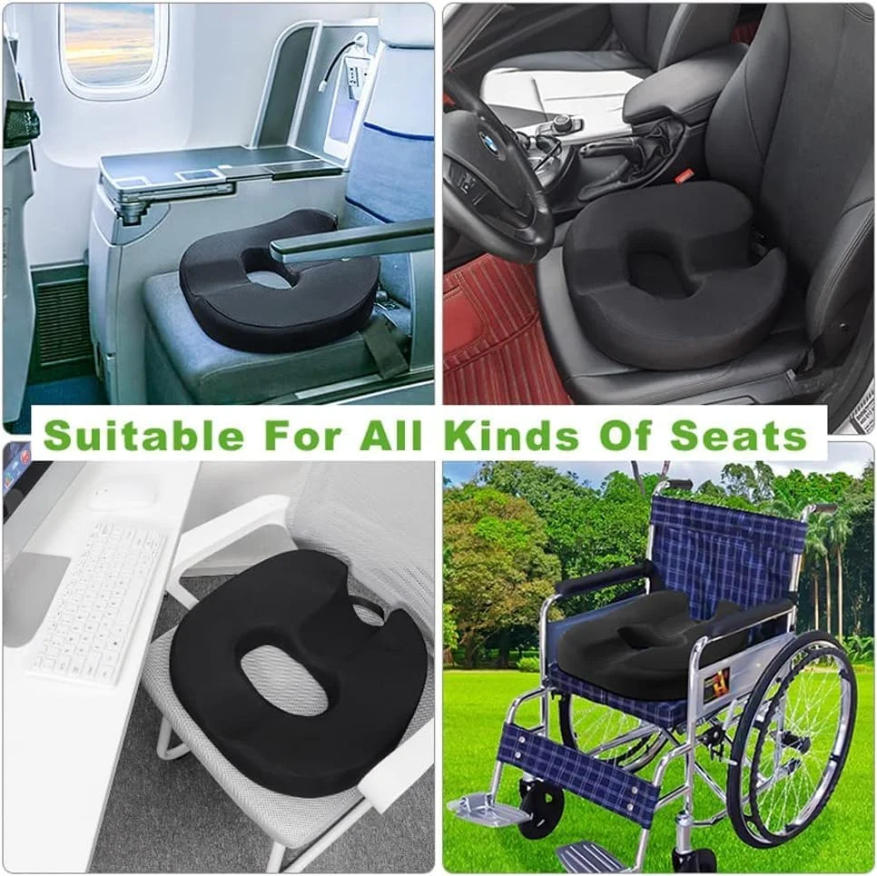 بالشتک صندلی دونات دنبالچه KASTWAVE - پد صندلی فوم حافظه دار | تسکین درد ناشی از مشکلات پروستات، سیاتیک، مشکلات کف لگن، زخم/درد فشاری | کمک به بارداری و پس از زایمان بالشتک صندلی دونات دنبالچه KASTWAVE - پد صندلی فوم حافظه دار | تسکین درد ناشی از مشکلات پروستات، سیاتیک، مشکلات کف لگن، زخم/درد فشاری | کمک به بارداری و پس از زایمان