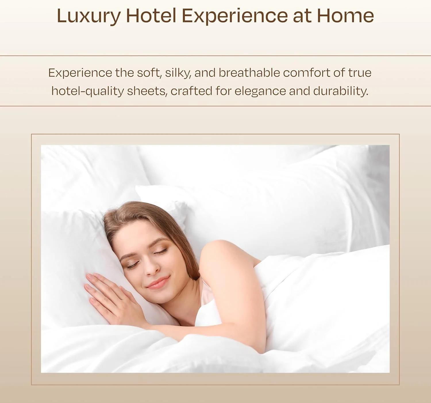 ست ملحفه کینگ سایز 800 تایی لوکس کالیفرنیا دیزاین دن - ملحفه های 100% پنبه ای، ساتن نرم، جیب های عمیق با الاستیک ضد لغزش برای تناسب راحت، ست ملافه خنک و بادوام - سفید