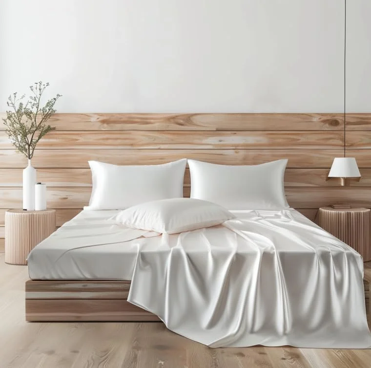 ست ملحفه ساتن Candoury مناسب تخت کویین، 4 تکه، روبالشتی نرم و بادوام، ملحفه رو و ملحفه کشدار، ست ملحفه ساتن ابریشمی لوکس هتلی (کویین، عاجی) ست ملحفه ساتن Candoury مناسب تخت کویین، 4 تکه، روبالشتی نرم و بادوام، ملحفه رو و ملحفه کشدار، ست ملحفه ساتن ابریشمی لوکس هتلی (کویین، عاجی)