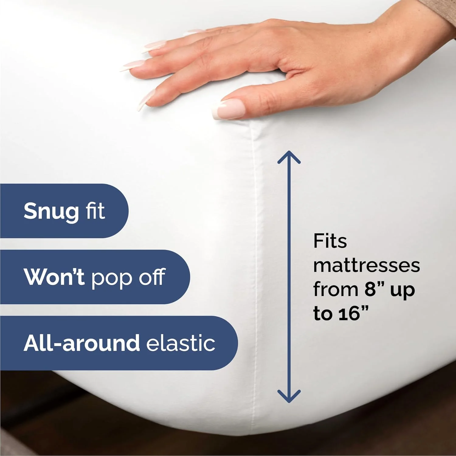 ست ملحفه دونفره CGK Unlimited - خنک و تنفس پذیر - ملحفه های لوکس هتلی - فوق العاده نرم - جیب های عمیق - مناسب - ست 4 تکه - بدون چروک - راحت - سفید - 4 تکه