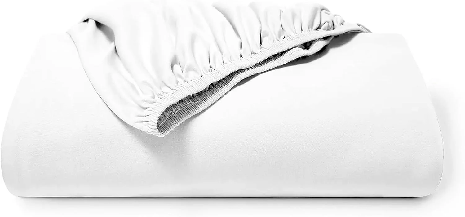 ملحفه کش دار سفید رنگ سایز کوئین COLOR SENSE با تراکم بافت 300، 100% پنبه، ابعاد 160x200 سانتی متر، ملحفه بسیار نرم و لطیف کوئین، 1 عدد ملحفه کش دار با بافت ساتین مقاوم در برابر چروک و دارای جیب عمیق