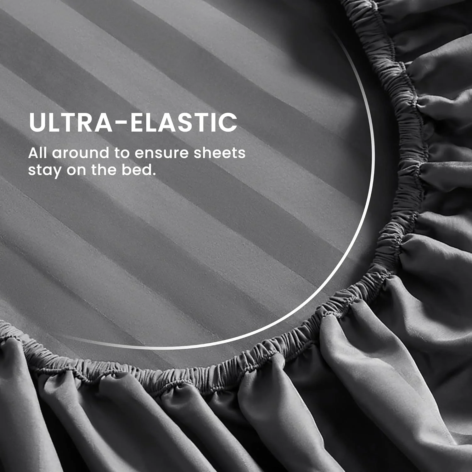 ملحفه راه راه کش دار لوکس ای ورلد - ست 3 تکه شامل 1 ملحفه تخت و 2 روبالشی (50x70 سانتی متر) - نرم و قابل تنفس برای تمام فصول. (خاکستری، دو نفره (220x240 سانتی متر) ارتفاع تشک 18 سانتی متر) ملحفه راه راه کش دار لوکس ای ورلد - ست 3 تکه شامل 1 ملحفه تخت و 2 روبالشی (50x70 سانتی متر) - نرم و قابل تنفس برای تمام فصول. (خاکستری، دو نفره (220x240 سانتی متر) ارتفاع تشک 18 سانتی متر)