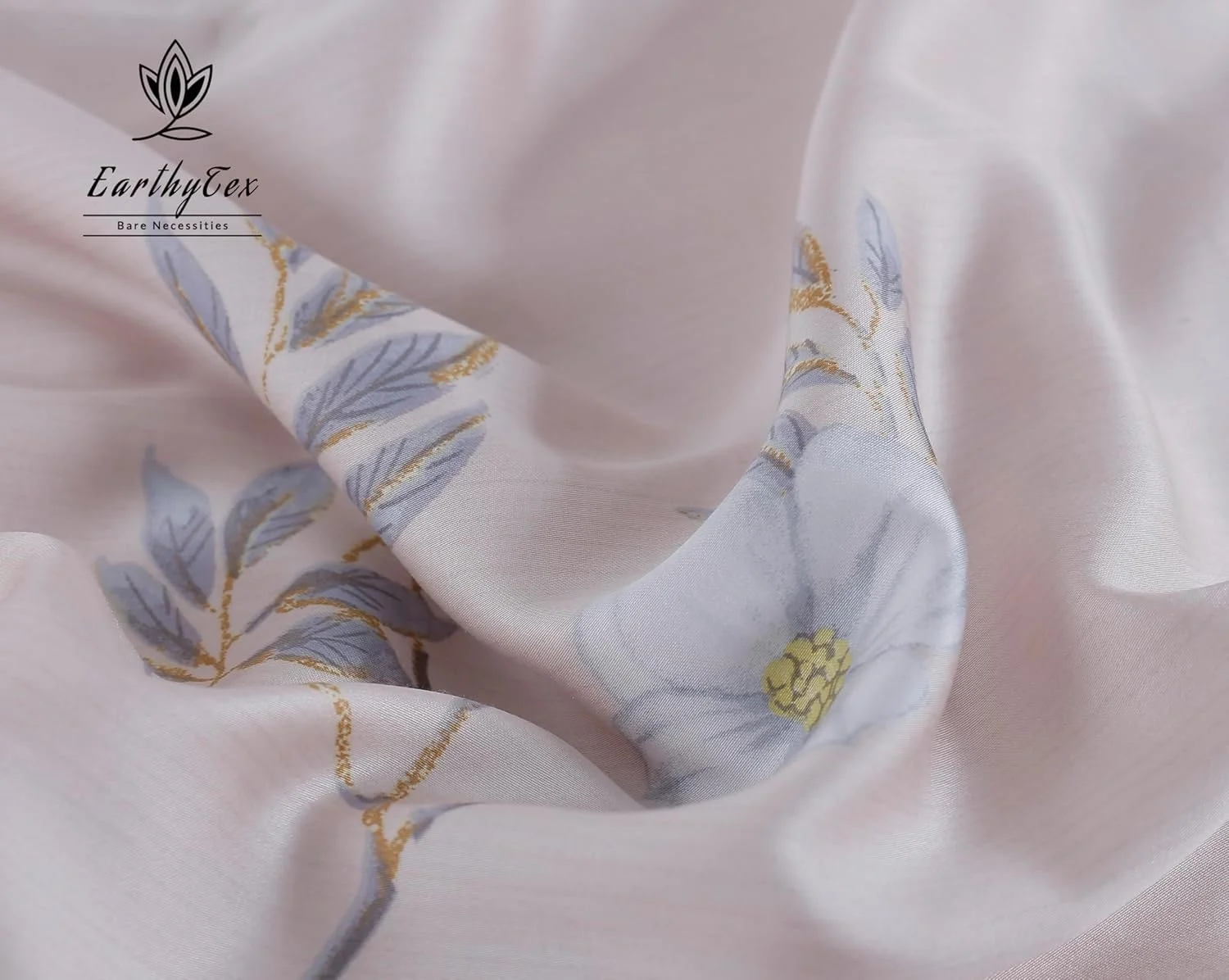 ست ملحفه الیاف لایوسل 100% طبیعی با طرح گلدار (شکوفه پاستیلی، کینگ)