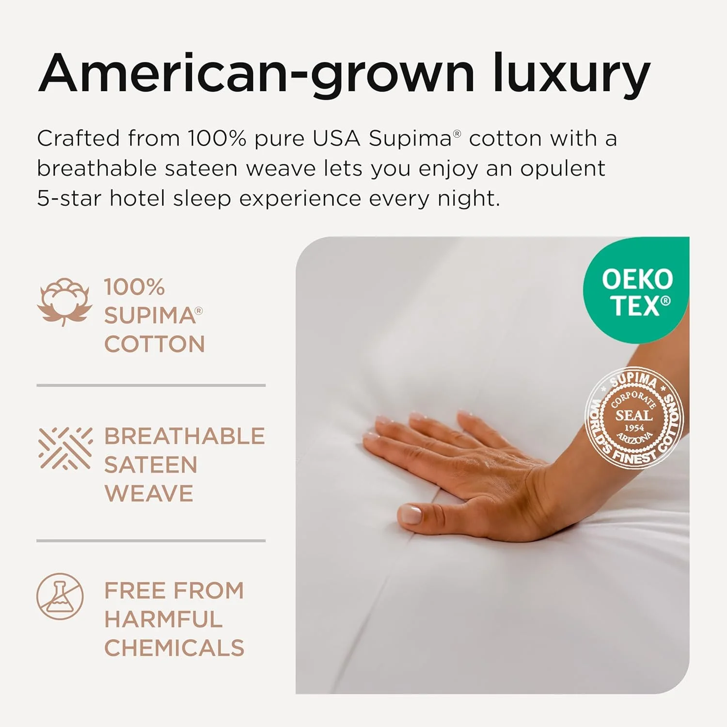 ملحفه های نخی سوپیما تردمیل سایز کینگ - 1200 تراکم بافت، ست ملحفه 4 تکه سایز کینگ، بافت ساتن نرم، ملحفه های فوق لوکس، ست ملحفه کینگ با جیب عمیق 17 اینچی - ملحفه های سفید