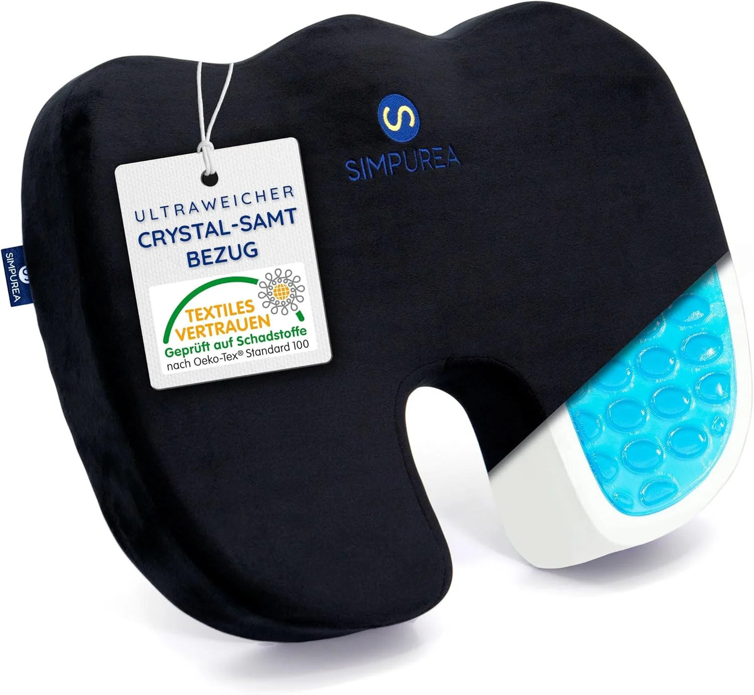 بالشتک صندلی طبی کوالا - با روکش مخملی ضد لغزش - ایده آل برای دفتر، ماشین و خانه - ترویج وضعیت نشستن سالم و راحتی و همچنین تسکین دنبالچه - نرم (45-90 کیلوگرم)