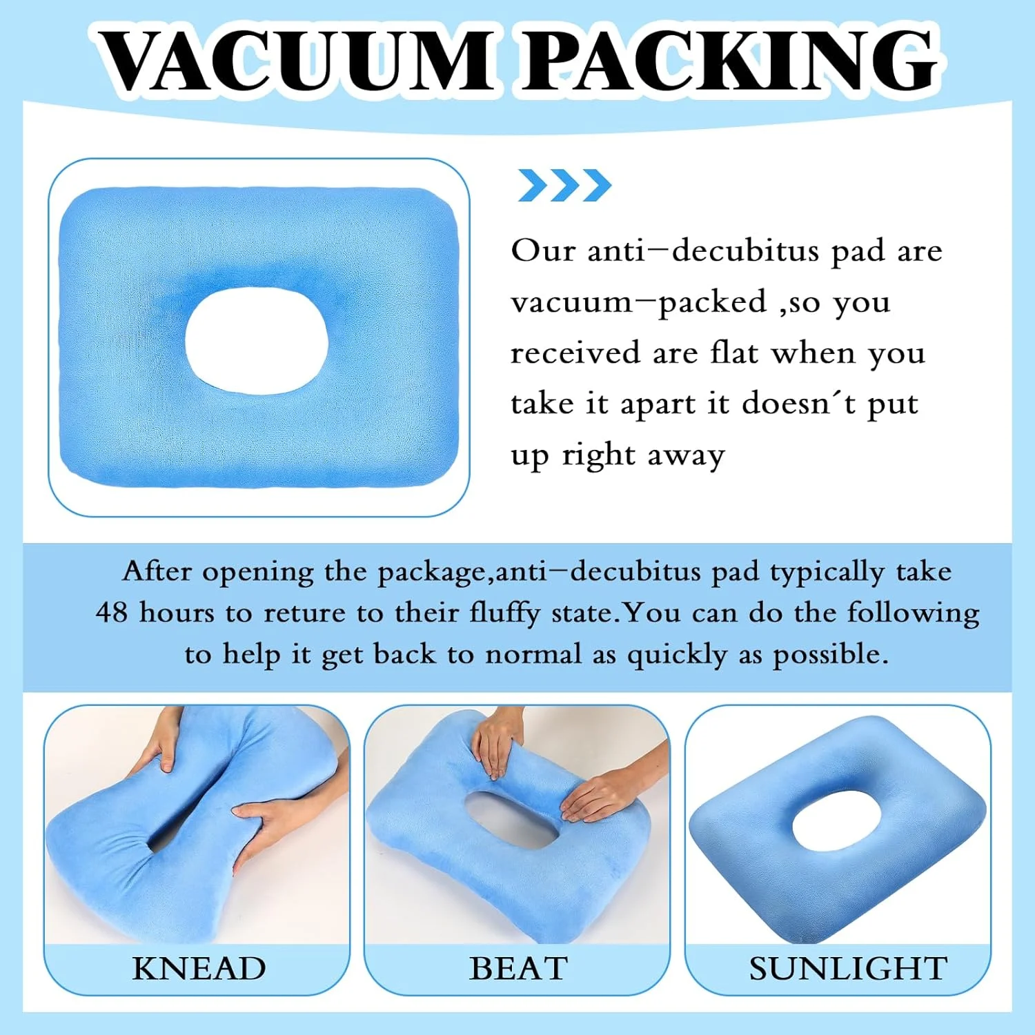 بالشتک دوناتی نشستن سینتوف 2 عددی برای درد دنبالچه، هموروئید، زخم بستر، بارداری، بالشتک صندلی تسکین درد، بالشتک ضد زخم فشاری دوناتی شکل، بالشتک بعد از زایمان برای خانه (خاکستری، آبی)