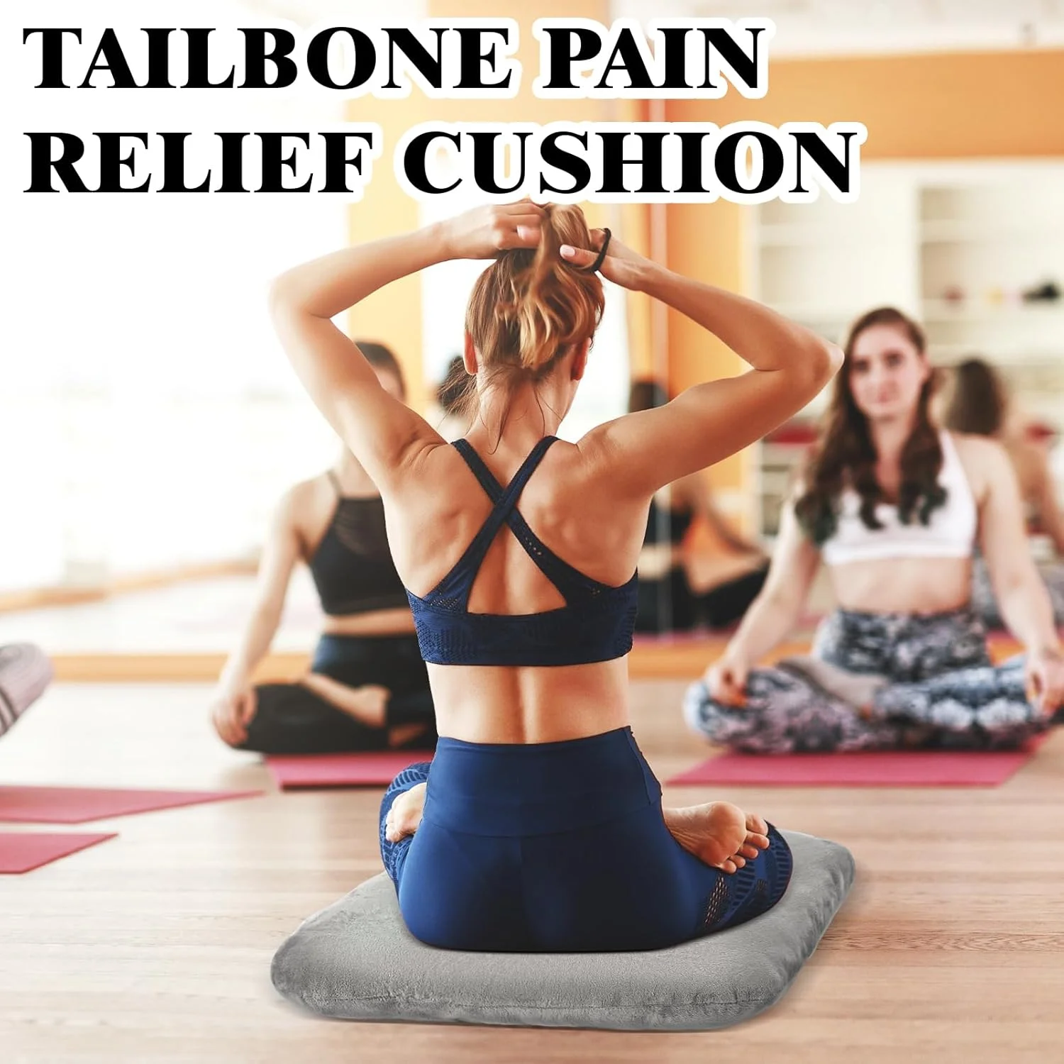 بالشتک دوناتی نشستن سینتوف 2 عددی برای درد دنبالچه، هموروئید، زخم بستر، بارداری، بالشتک صندلی تسکین درد، بالشتک ضد زخم فشاری دوناتی شکل، بالشتک بعد از زایمان برای خانه (خاکستری، آبی)