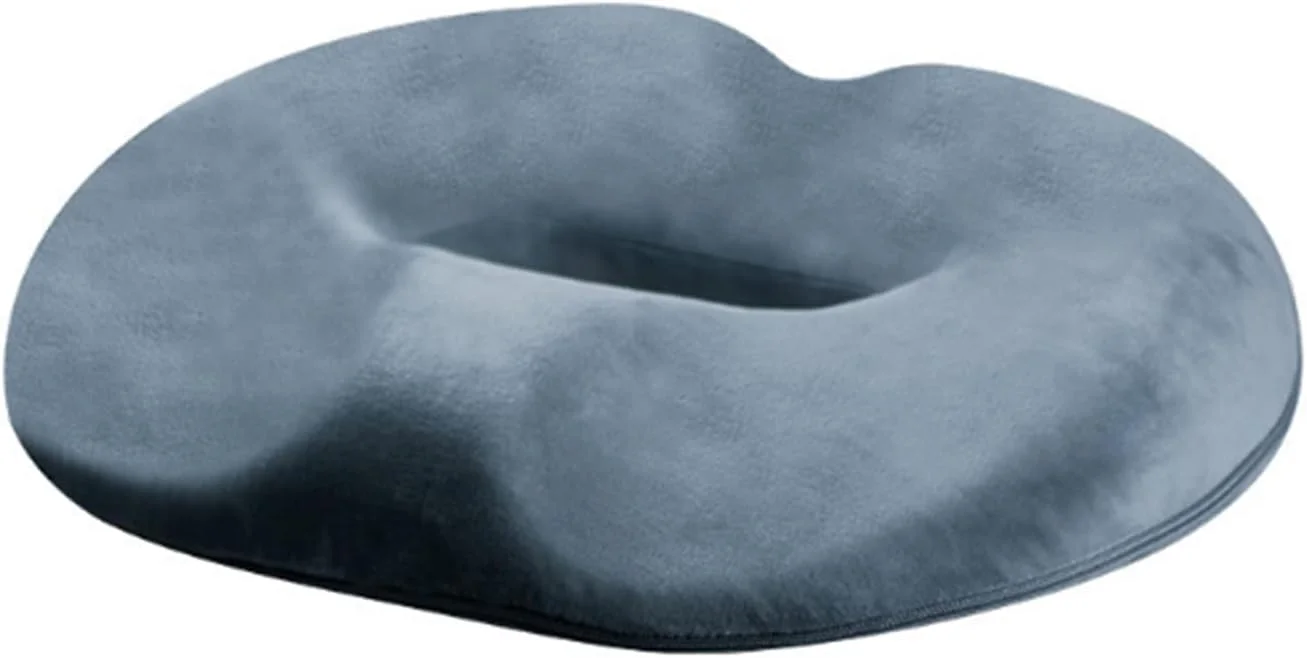 بالشتک دوناتی SKEIDO، بالشتک صندلی هموروئید، استخوان دنبالچه، طبی ارتوپدی، صندلی پروستات فوم حافظه‌دار (خاکستری)