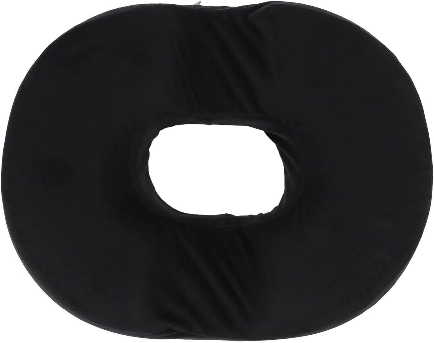 بالشتک دوناتی فوم حافظه‌دار، پد صندلی توخالی ارگونومیک با طراحی تنفسی، پد صندلی دوناتی برای خانه و استفاده، مشکی