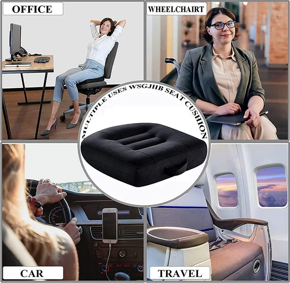 بالشتک صندلی افزایش ارتفاع - بالشتک ضخیم و سفت برای صندلی - بالشتک ارگونومیک افزایش ارتفاع خودرو با راحتی بالای نشستن - بالشتک ضخیم و سفت برای صندلی
