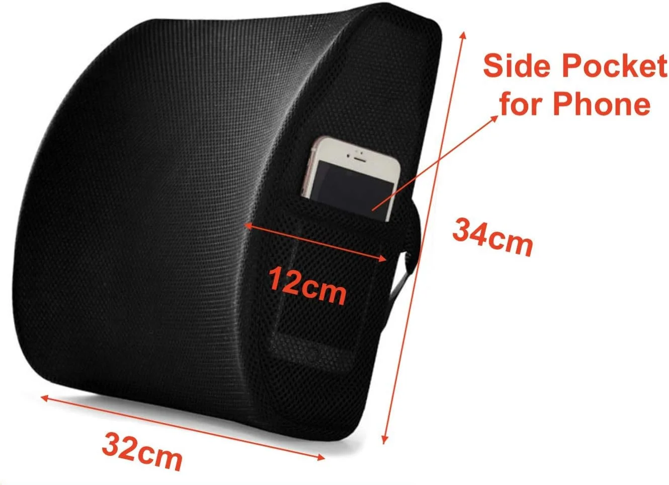 بالشتک پشتی و نشیمنگاه - فوم حافظه دار ارگونومیک / پشتیبانی کمری برای صندلی اداری کامپیوتر، ماشین - تسکین درد (پشتی (34 * 32 * 12)، مشکی) بالشتک پشتی و نشیمنگاه - فوم حافظه دار ارگونومیک / پشتیبانی کمری برای صندلی اداری کامپیوتر، ماشین - تسکین درد (پشتی (34 * 32 * 12)، مشکی)