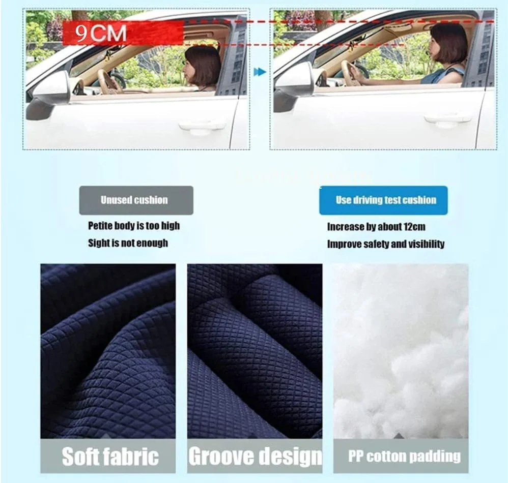 بالشتک صندلی افزایش ارتفاع - بالشتک ضخیم و سفت برای صندلی - بالشتک ارگونومیک افزایش ارتفاع خودرو با راحتی بالای نشستن - بالشتک ضخیم و سفت برای صندلی