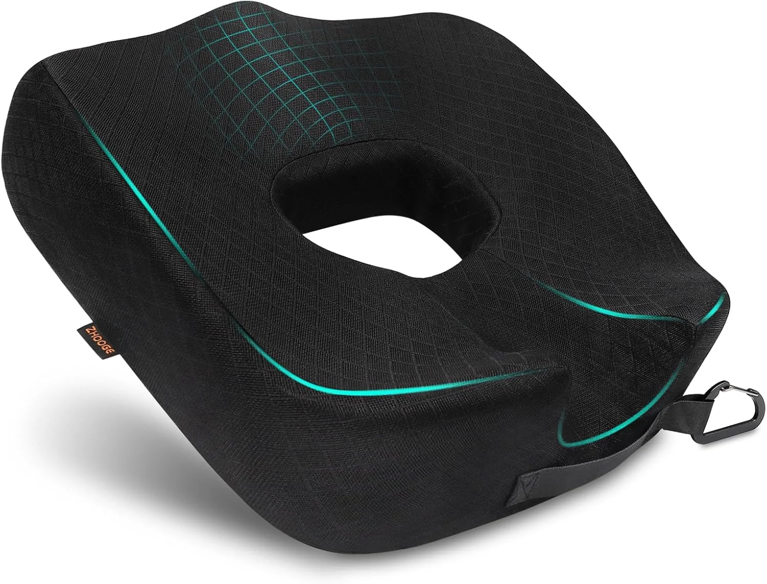 بالشتک صندلی مموری فوم ZHOOGE، بالش دوناتی، بالش دوناتی با طراحی علمی حفره مرکزی و دو قوز برای انحنای باسن، بالشتک صندلی مموری فوم برای صندلی های اداری، ماشین و خانه (مشکی، سایز XL) بالشتک صندلی مموری فوم ZHOOGE، بالش دوناتی، بالش دوناتی با طراحی علمی حفره مرکزی و دو قوز برای انحنای باسن، بالشتک صندلی مموری فوم برای صندلی های اداری، ماشین و خانه (مشکی، سایز XL)