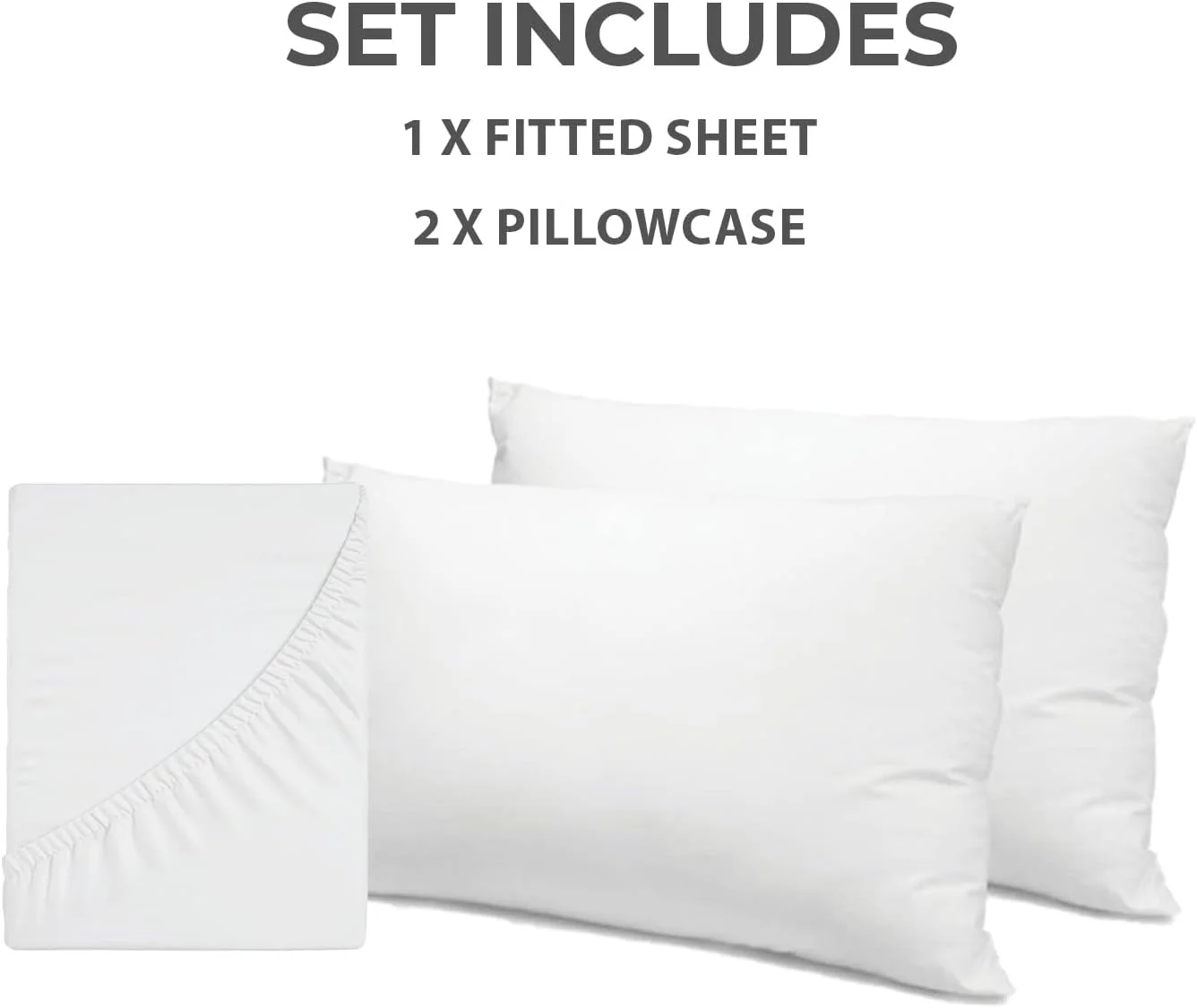 ملحفه کشدار ۱۰۰٪ پنبه با تراکم بافت ۴۰۰ شامل ۱ ملحفه کشدار تخت ۱۸۰x۲۰۰ سانتیمتر با ۲ روبالشی ۱۰۰٪ پنبه طبیعی با الیاف بلند بافت ساتن مناسب تا ۴۰ سانتیمتر (سفید، کینگ) ملحفه کشدار ۱۰۰٪ پنبه با تراکم بافت ۴۰۰ شامل ۱ ملحفه کشدار تخت ۱۸۰x۲۰۰ سانتیمتر با ۲ روبالشی ۱۰۰٪ پنبه طبیعی با الیاف بلند بافت ساتن مناسب تا ۴۰ سانتیمتر (سفید، کینگ)