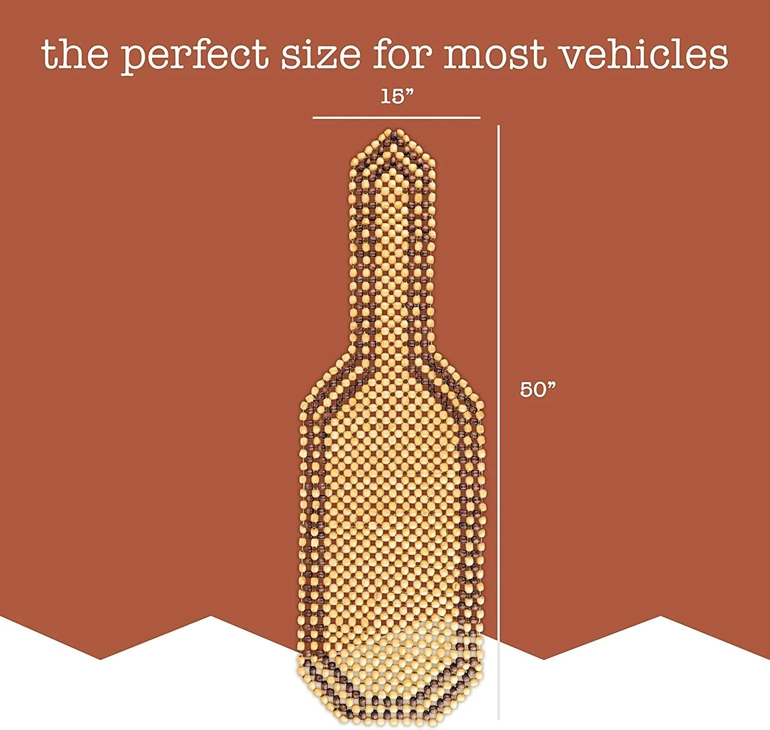 زون تک - ست روکش صندلی مهره چوبی دو رنگ با کیفیت عالی، بسیار راحت و ماساژور - بسته 2 عددی زون تک - ست روکش صندلی مهره چوبی دو رنگ با کیفیت عالی، بسیار راحت و ماساژور - بسته 2 عددی